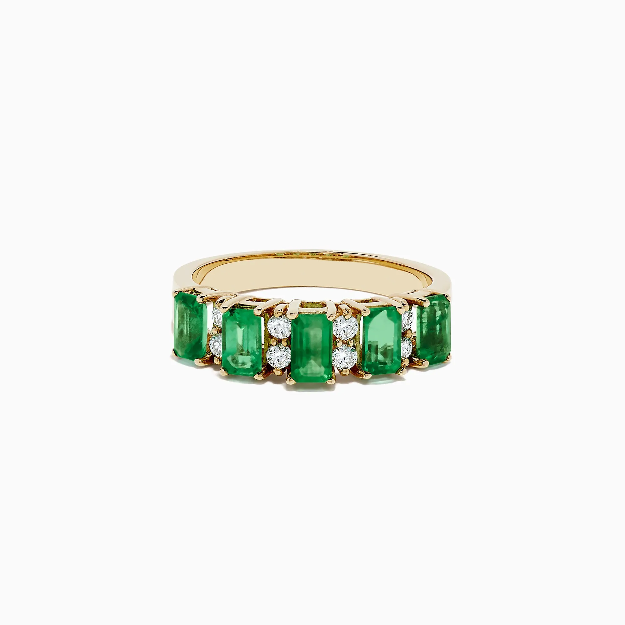 14K Yellow Gold Emerald and Diamond Band, 1.53 TCW sold by Effy