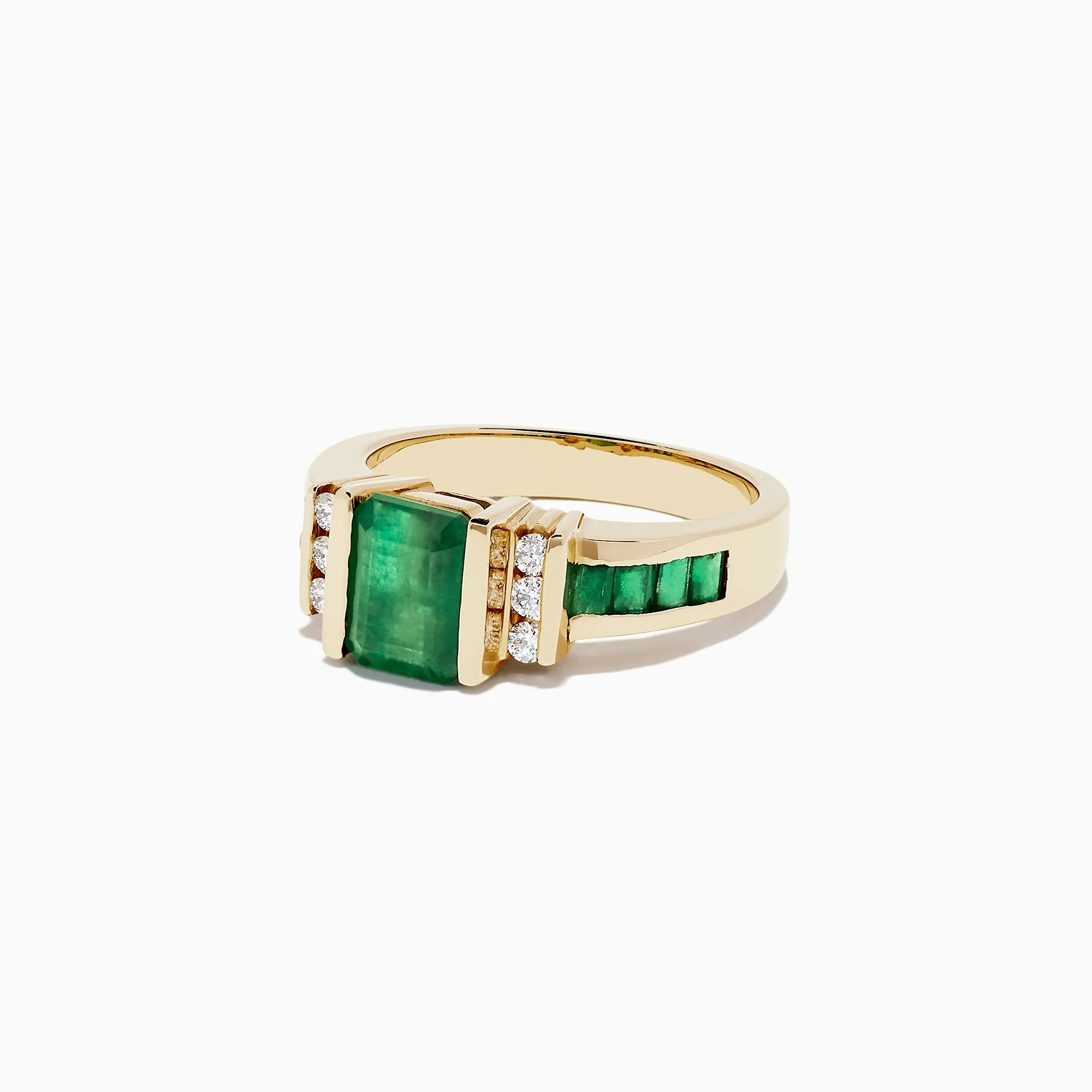 Brasilica 14K Yellow Gold Emerald and Diamond Ring, 2.26 TCW sold by Effy product image thumbnail 2