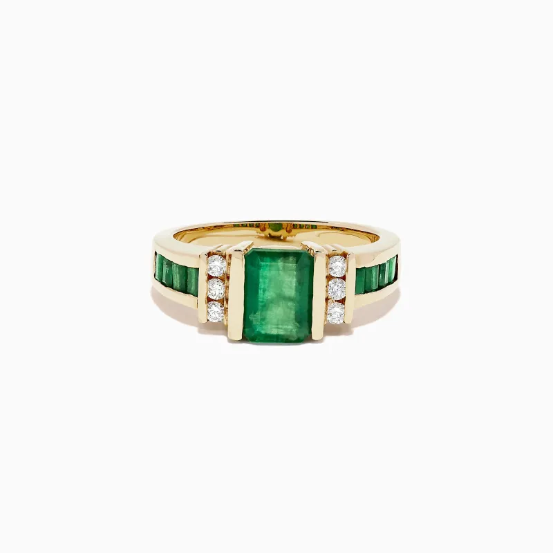 Brasilica 14K Yellow Gold Emerald and Diamond Ring, 2.26 TCW sold by Effy