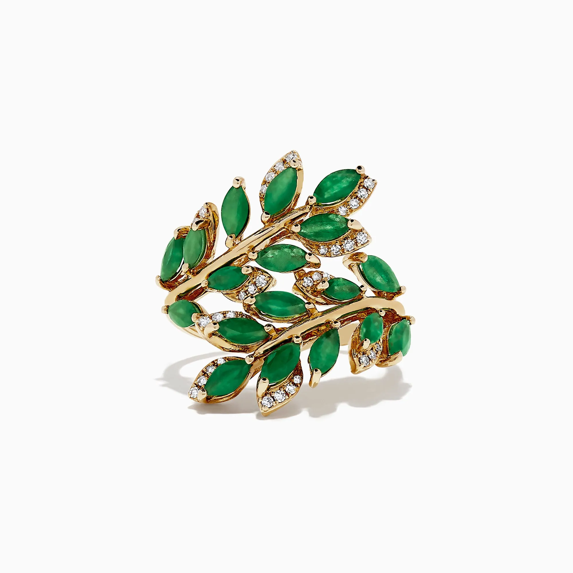 Brasilica 14K Yellow Gold Emerald and Diamond Ring, 2.78 TCW sold by Effy