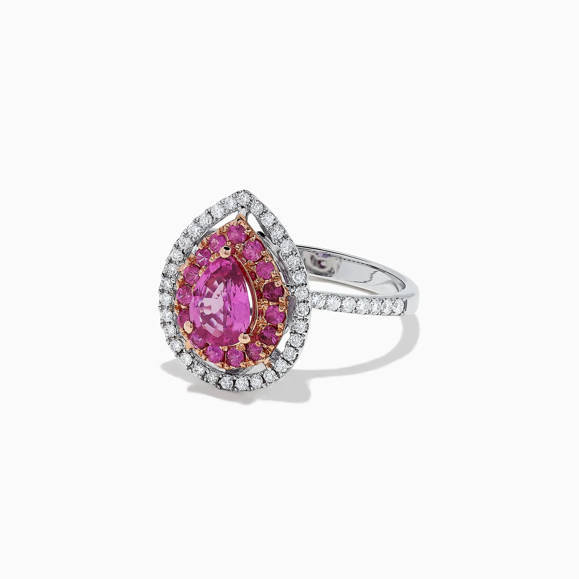 14K White Gold Pink Sapphire and Diamond Ring, 1.85 TCW sold by Effy product image thumbnail 2
