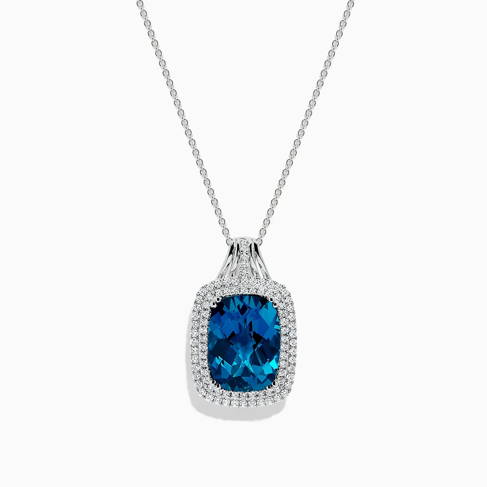 Ocean Bleu 14K Gold London Blue Topaz and Diamond Pendant, 12.45 TCW sold by Effy