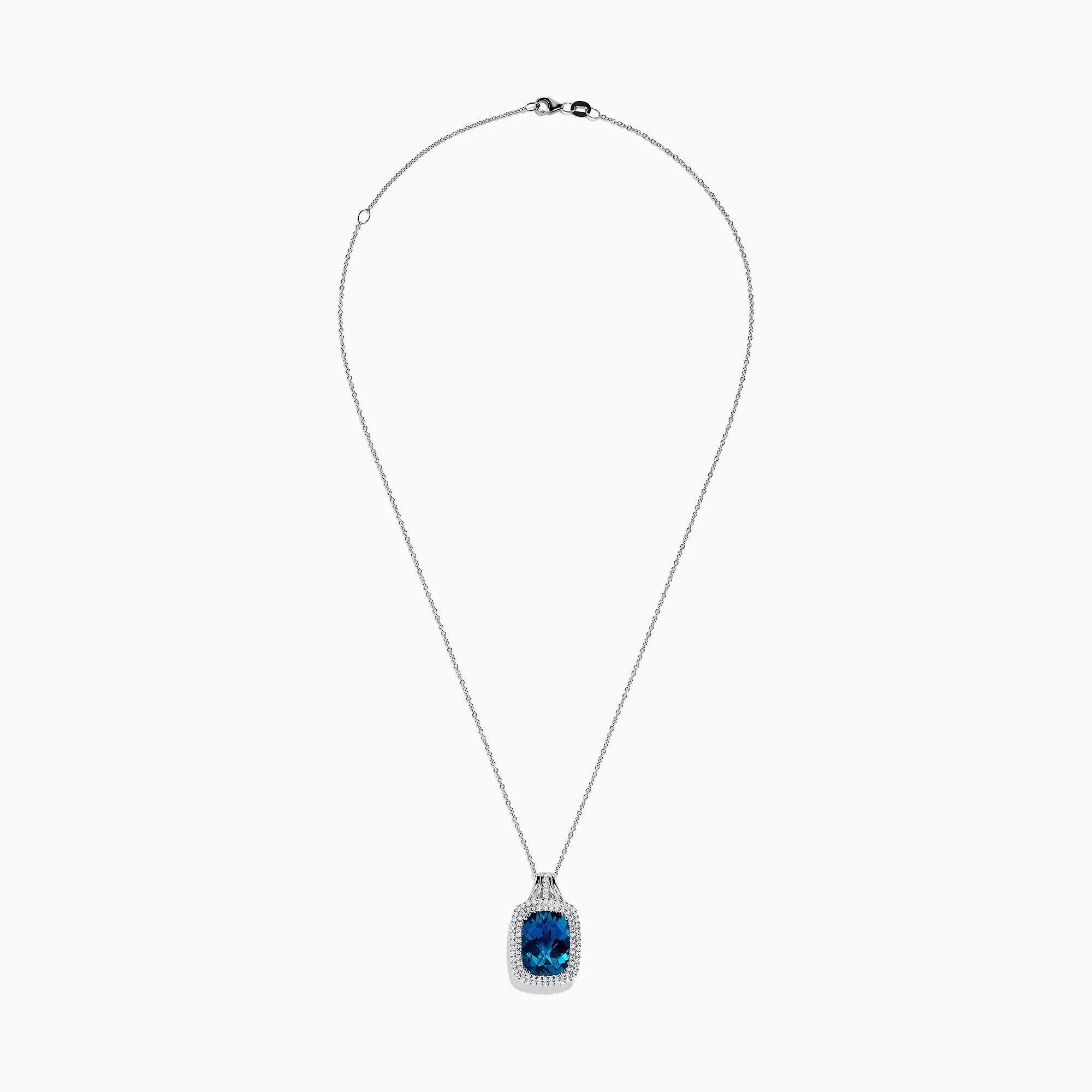 Ocean Bleu 14K Gold London Blue Topaz and Diamond Pendant, 12.45 TCW sold by Effy product image thumbnail 2