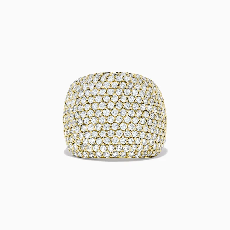D'Oro 14K Yellow Gold Diamond Pave Ring, 2.41 TCW sold by Effy