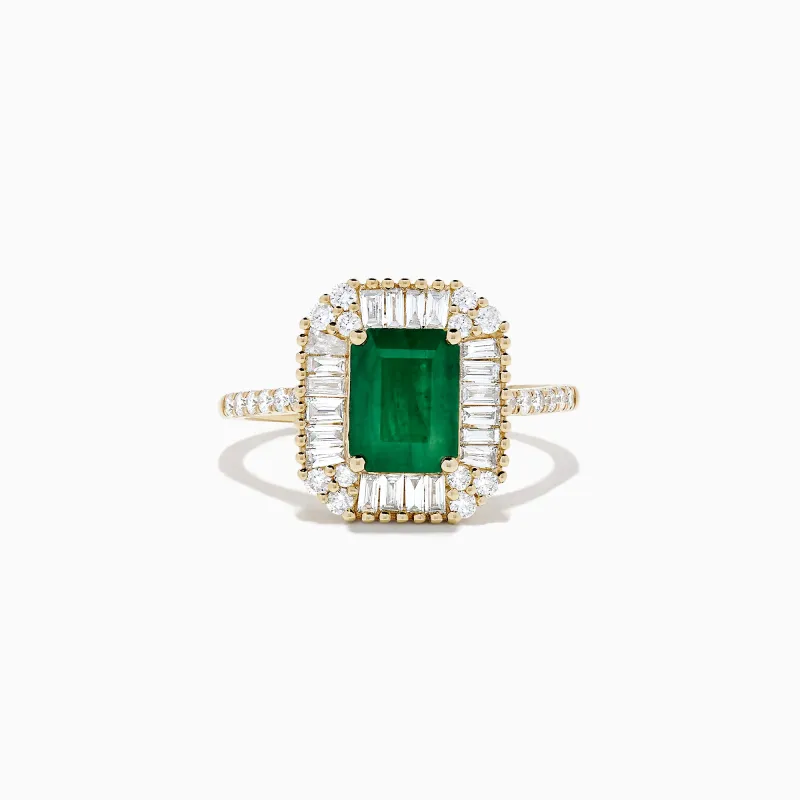Brasilica 14K Yellow Gold Emerald and Diamond Ring, 2.00 TCW sold by Effy