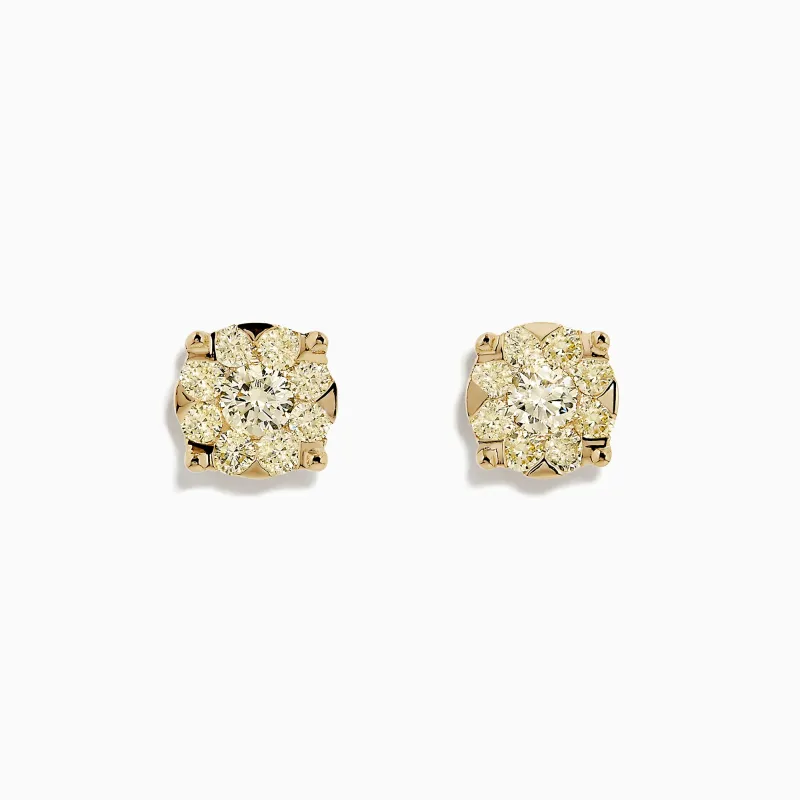 Canare 14K Yellow Gold Yellow Diamond Bouquet Earrings, 1.41 TCW sold by Effy
