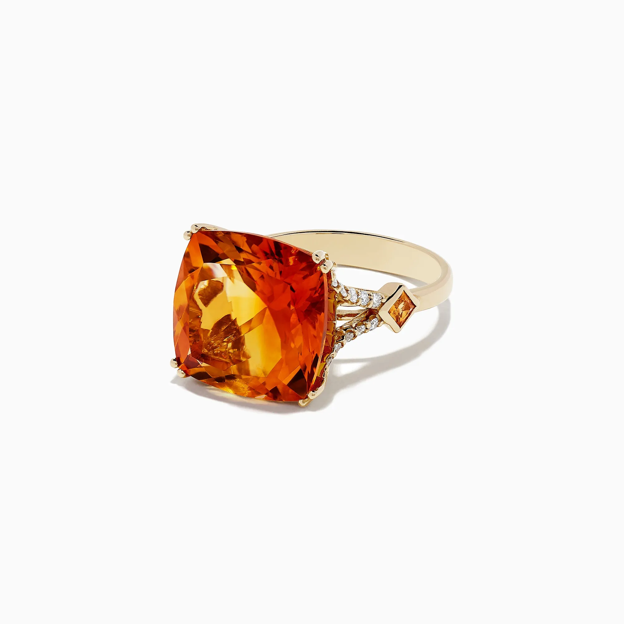 Sunset 14K Yellow Gold Citrine and Diamond Cocktail Ring, 11.04 TCW sold by Effy product image thumbnail 2