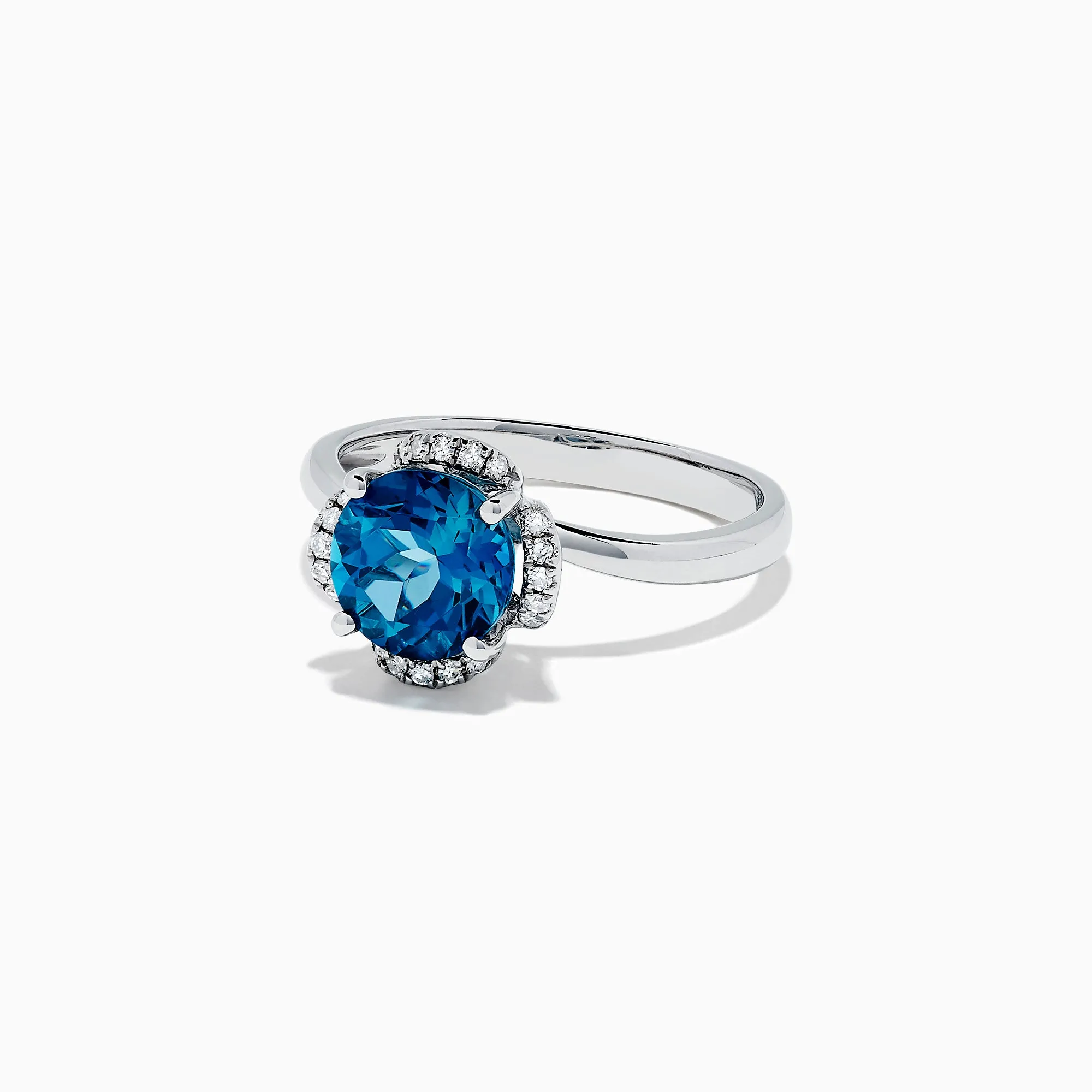 Ocean Bleu 14K Gold London Blue Topaz and Diamond Ring, 2.10 TCW sold by Effy product image thumbnail 2