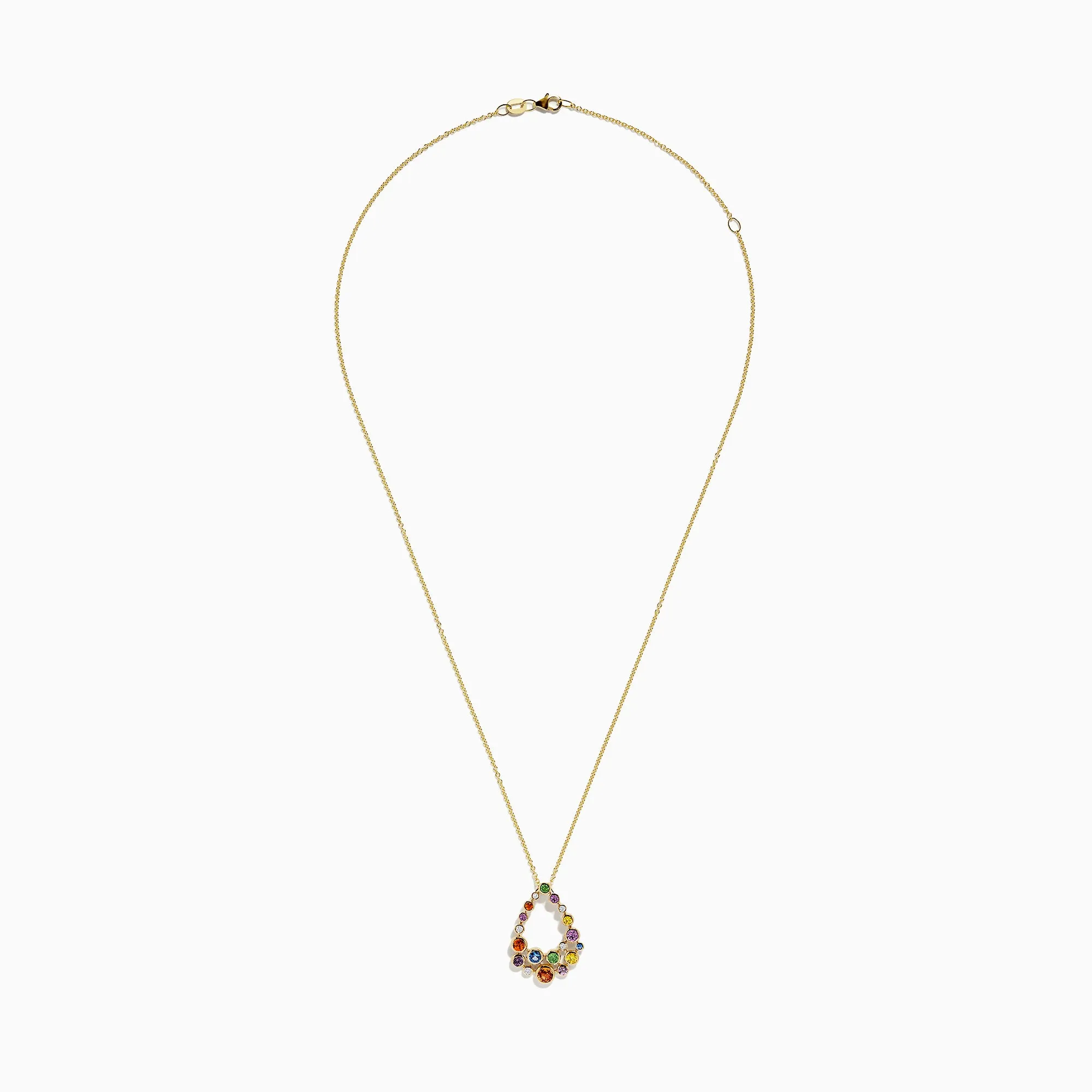 Watercolors 14K Gold Multi Sapphire and Diamond Pendant, 1.47 TCW sold by Effy product image thumbnail 2