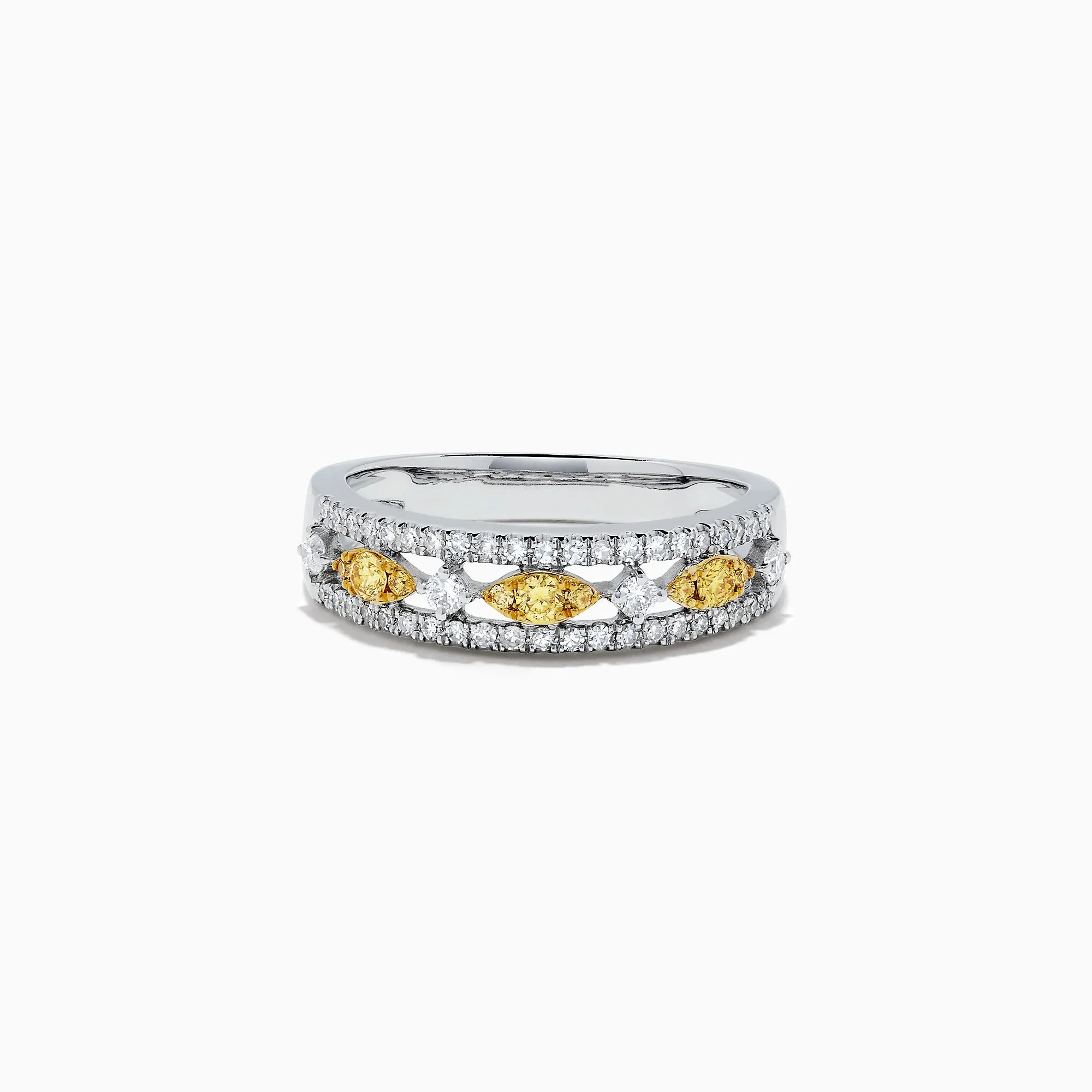 Canare 14K White Gold Yellow and White Diamond Ring, 0.42 TCW sold by Effy