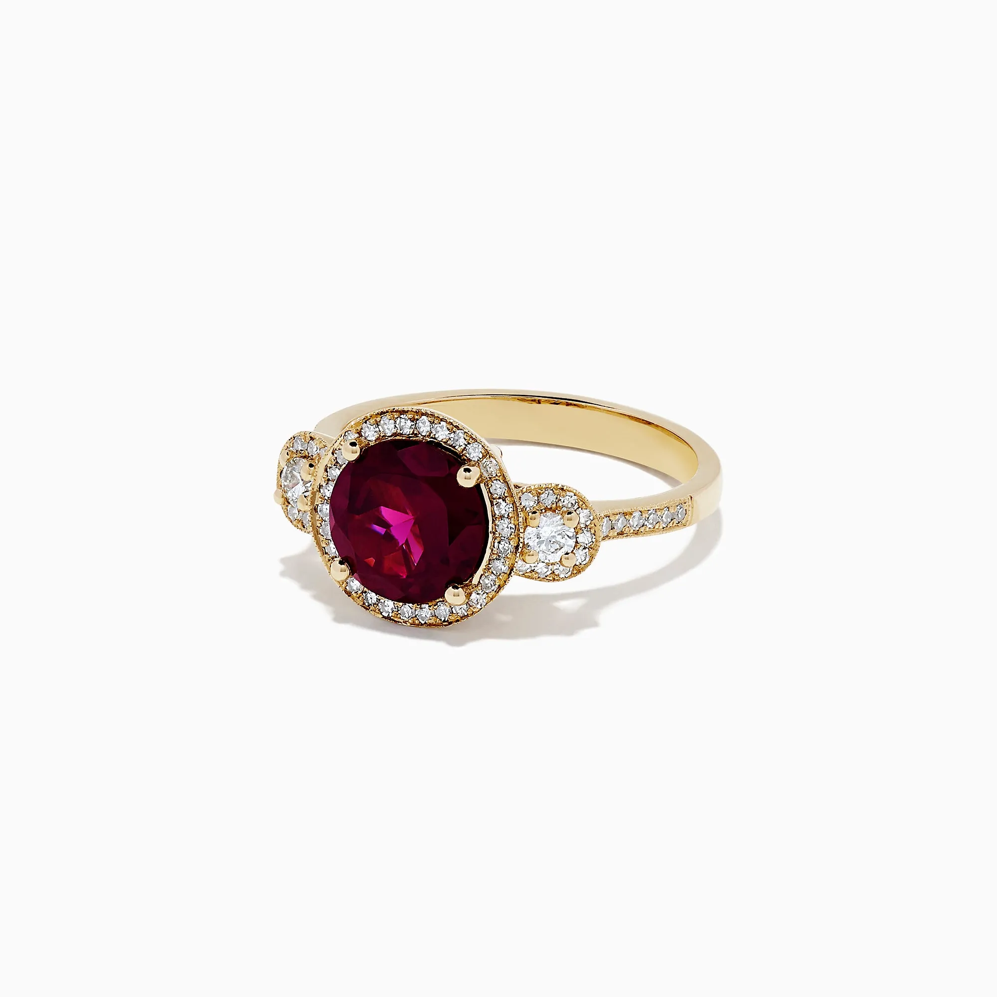 Bordeaux 14K Yellow Gold Rhodolite Garnet and Diamond Ring, 2.14 TCW sold by Effy product image thumbnail 2