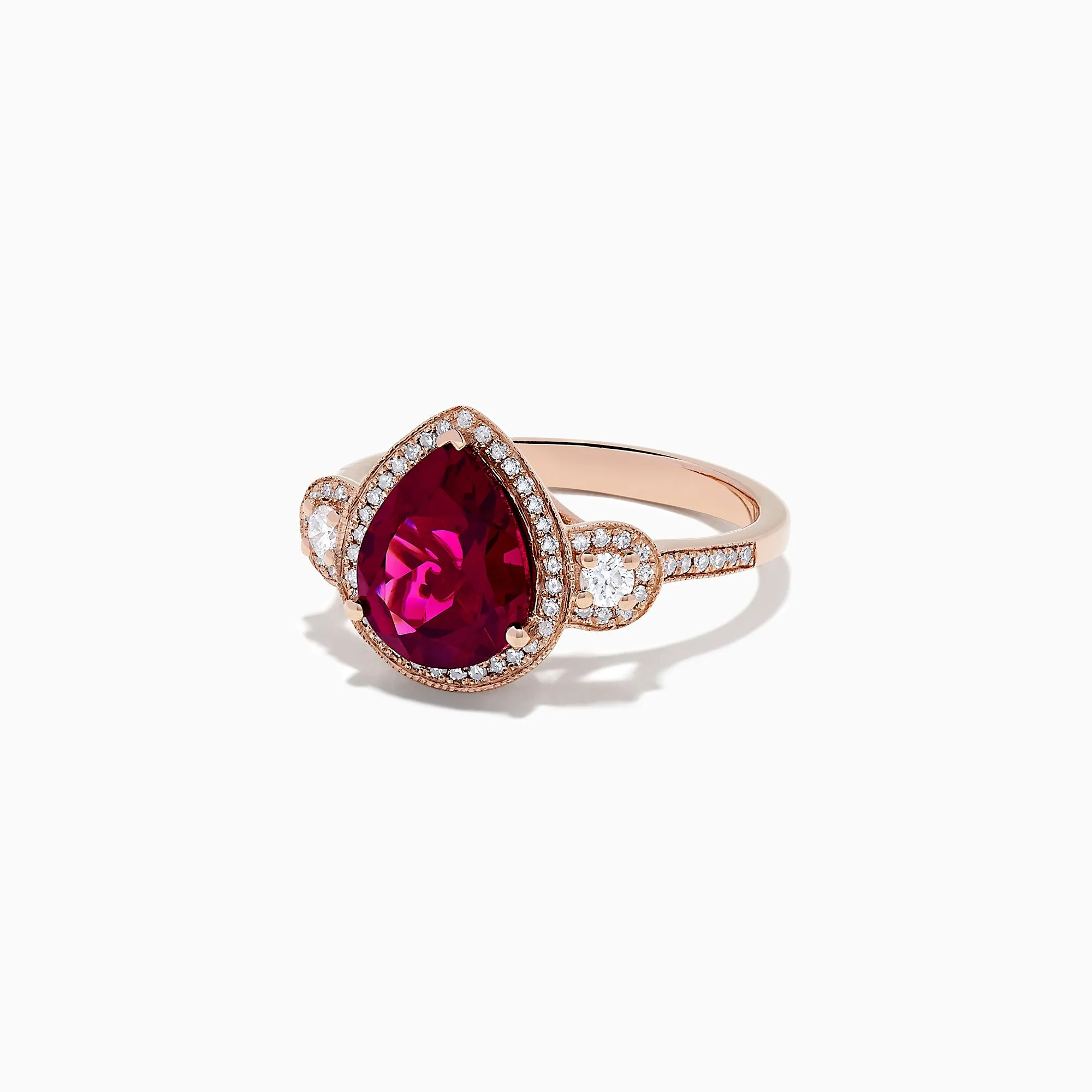 Bordeaux 14K Rose Gold Rhodolite Garnet and Diamond Ring, 3.32 TCW sold by Effy product image thumbnail 2