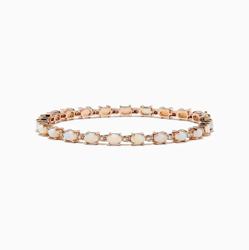 Aurora 14K Rose Gold Opal Tennis Bracelet, 4.72 TCW sold by Effy
