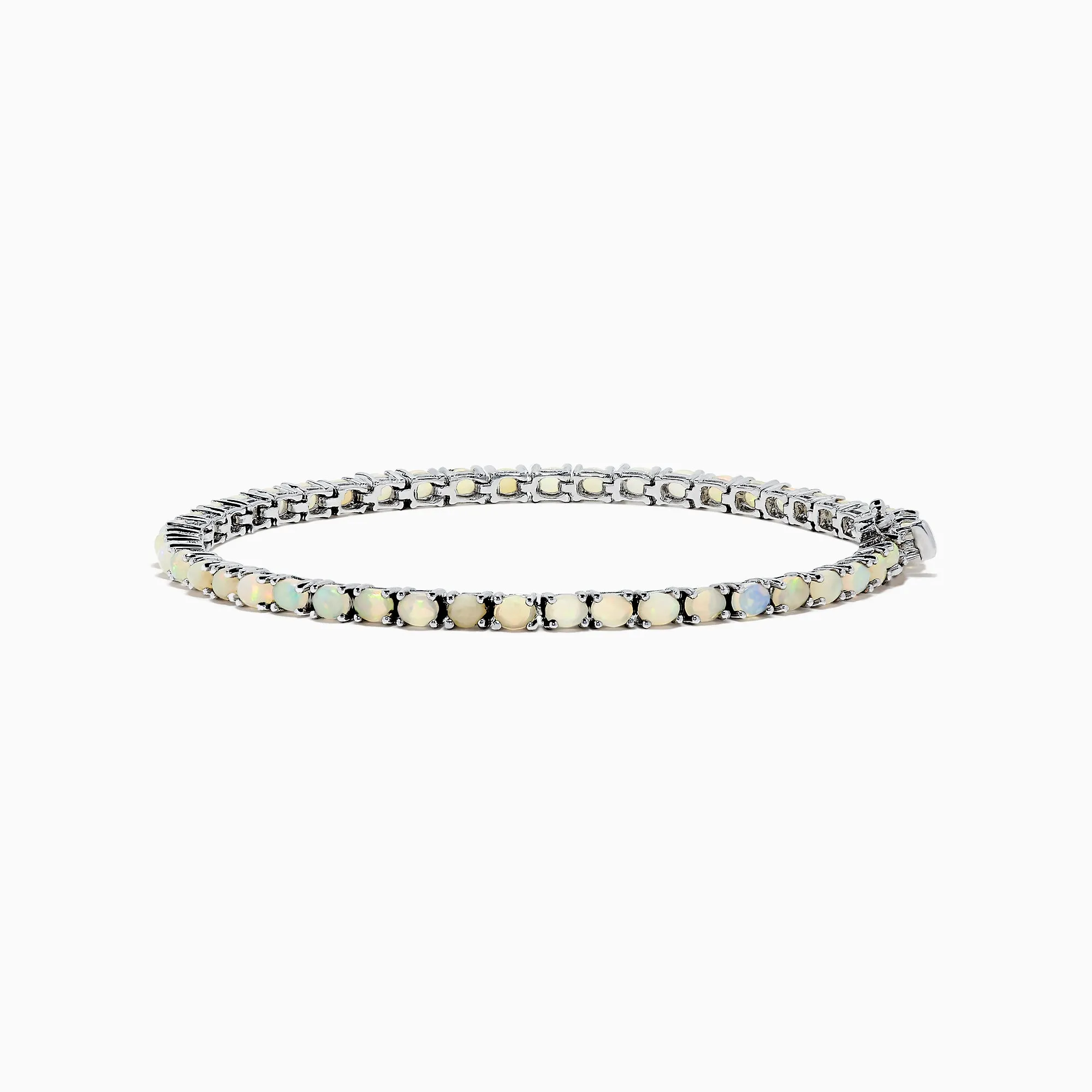 925 Sterling Silver Opal Tennis Bracelet, 4.50 TCW sold by Effy