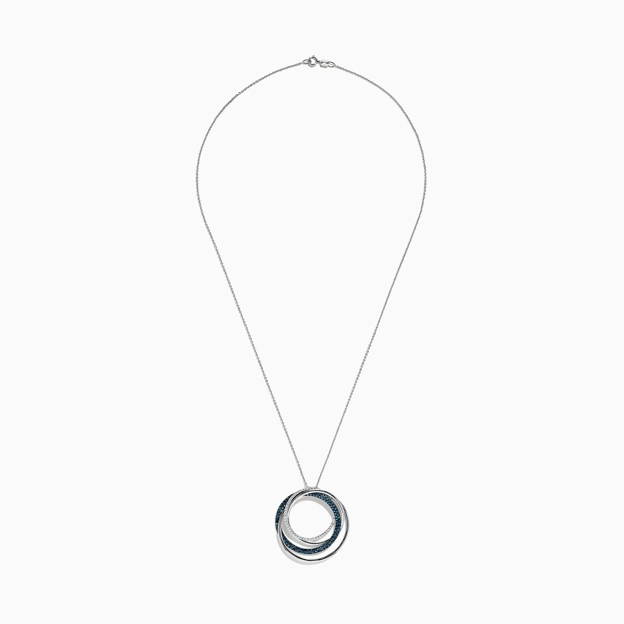 Bella Bleu 14K White Gold Blue and White Diamond Pendant, 0.98 TCW sold by Effy product image thumbnail 2