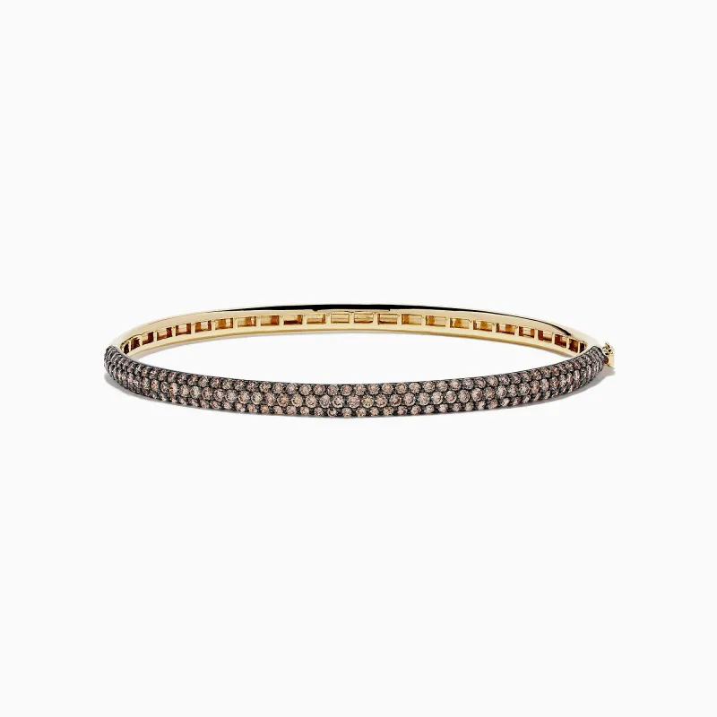 14K Yellow Gold Espresso Diamond Pave Bangle, 3.12 TCW sold by Effy