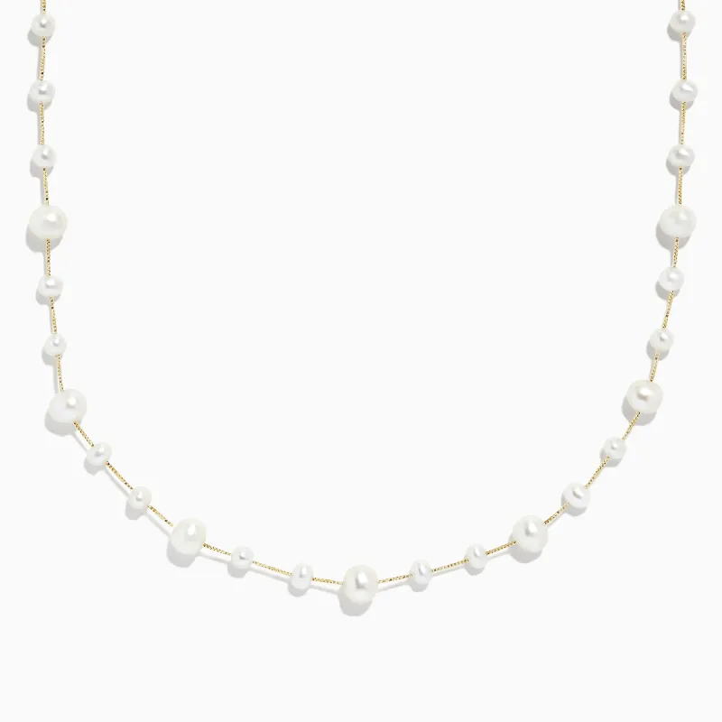 14K Yellow Gold Cultured Fresh Water Pearl Necklace sold by Effy