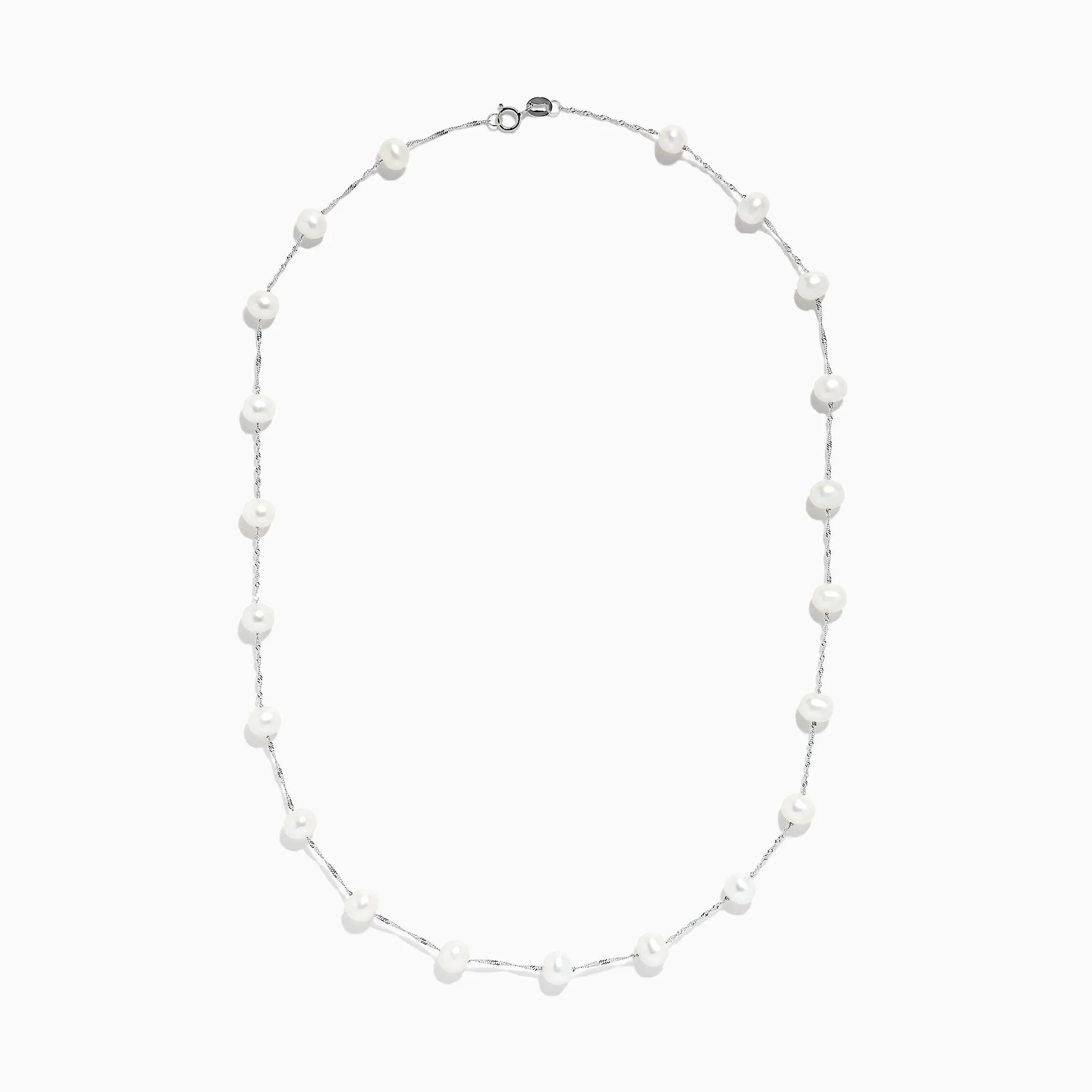 14K White Gold Cultured Fresh Water Pearl Necklace sold by Effy product image thumbnail 2