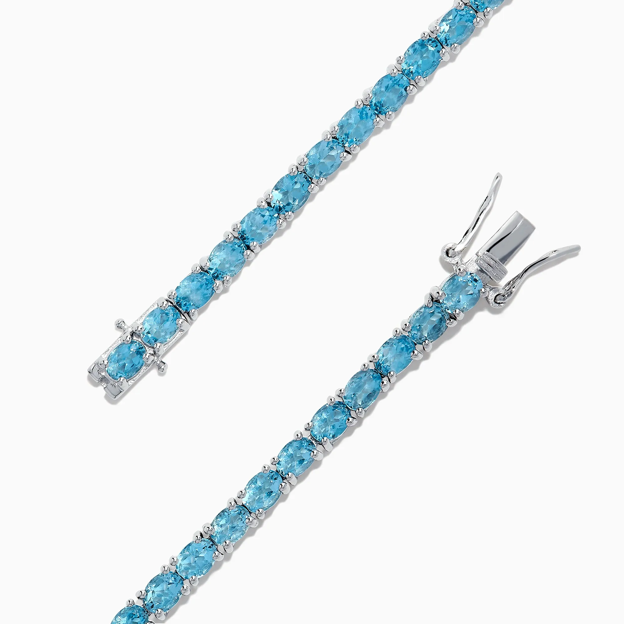 925 Sterling Silver Blue Topaz Tennis Bracelet, 9.55 TCW sold by Effy product image thumbnail 2