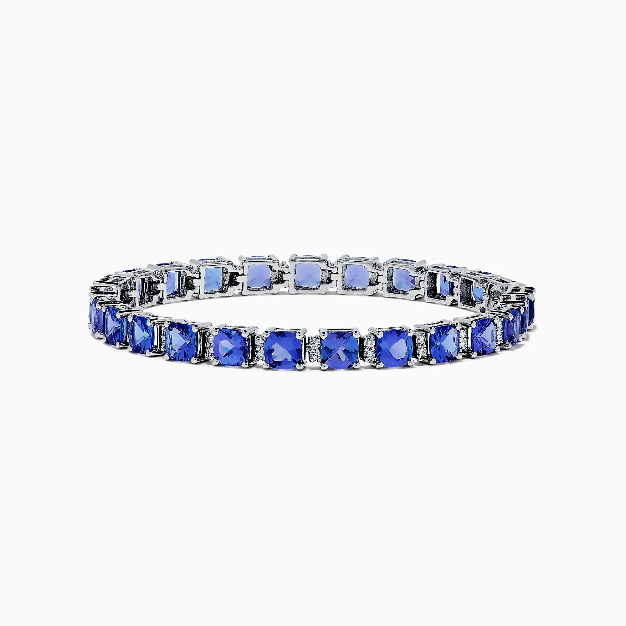 Nahla Siri 14K White Gold Tanzanite & Diamond Tennis Bracelet, 14.74 TCW sold by Effy