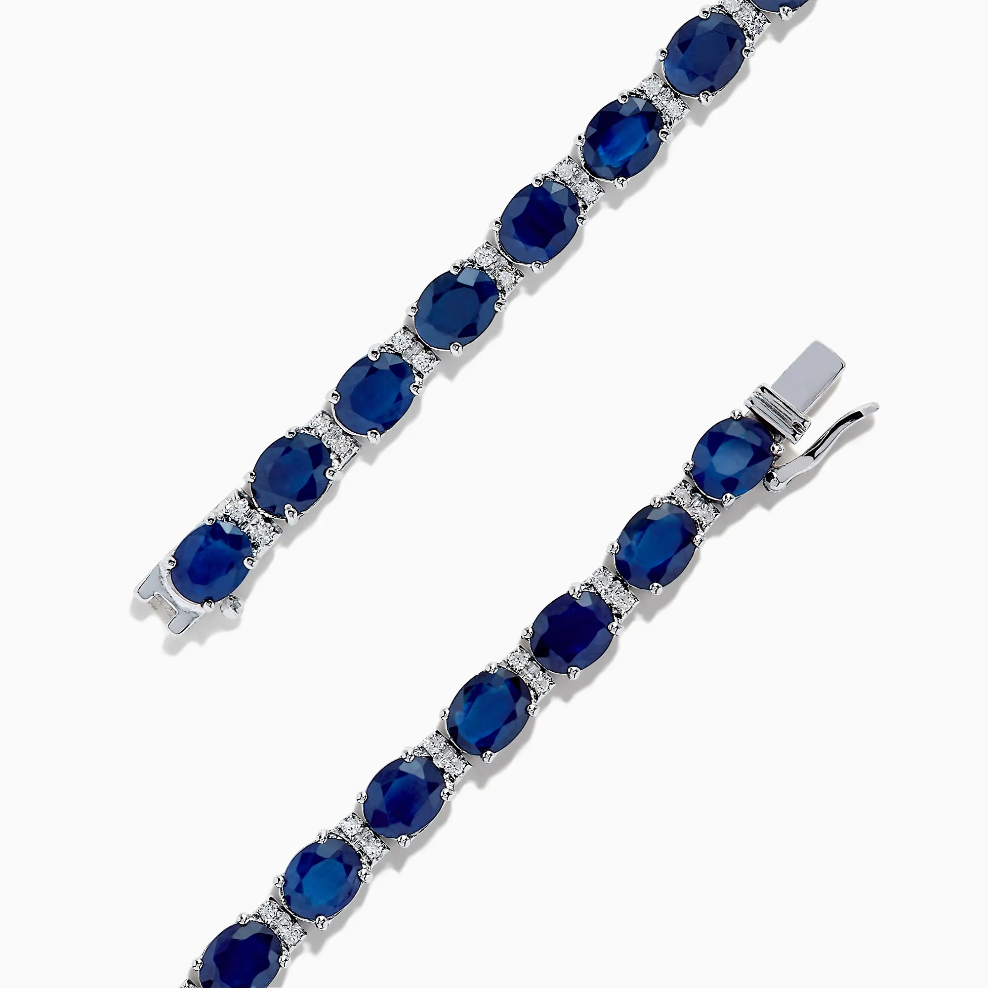 Royale Bleu 14K Gold Sapphire & Diamond Tennis Bracelet, 12.21 TCW sold by Effy product image thumbnail 2