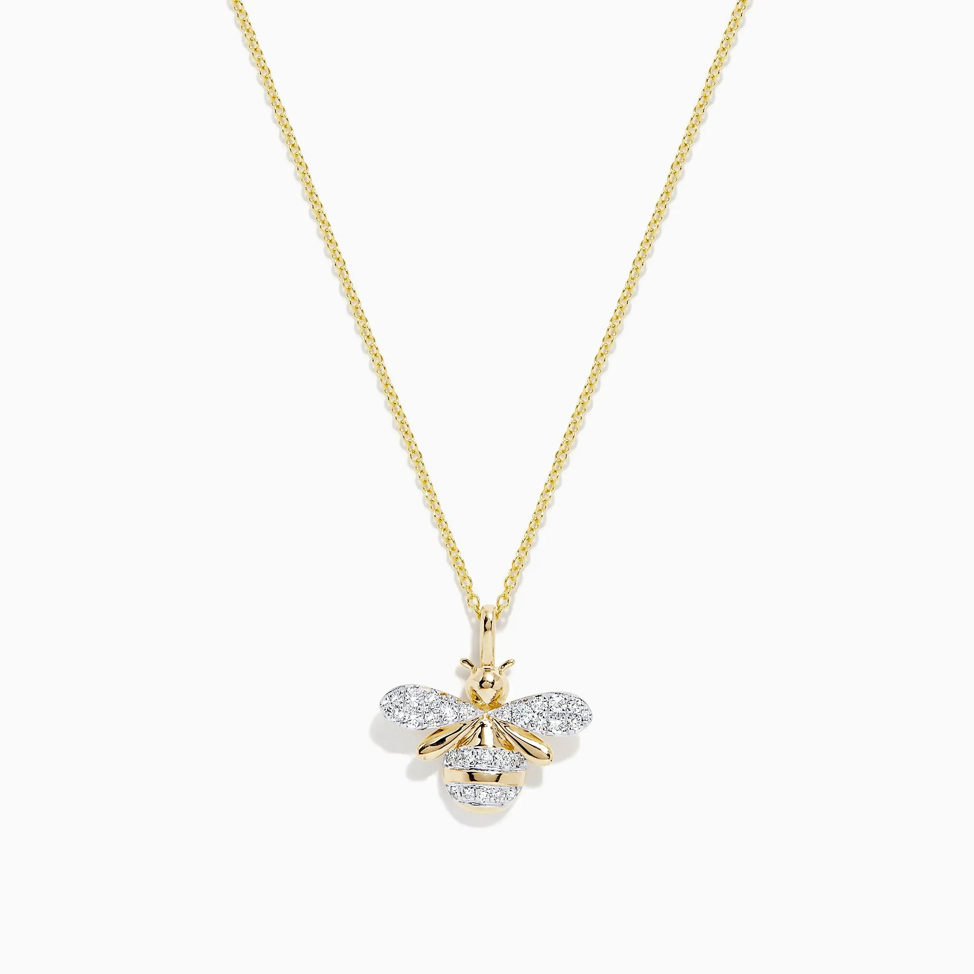 Novelty 14K Yellow Gold Diamond Bee Pendant, 0.26 TCW sold by Effy