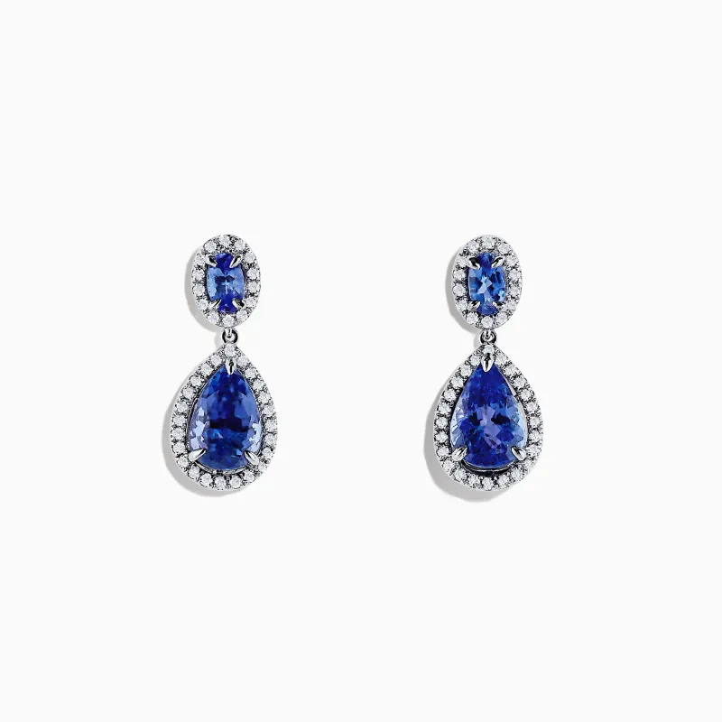Nahla Siri 14K Gold Tanzanite and Diamond Earrings, 2.90 TCW sold by Effy