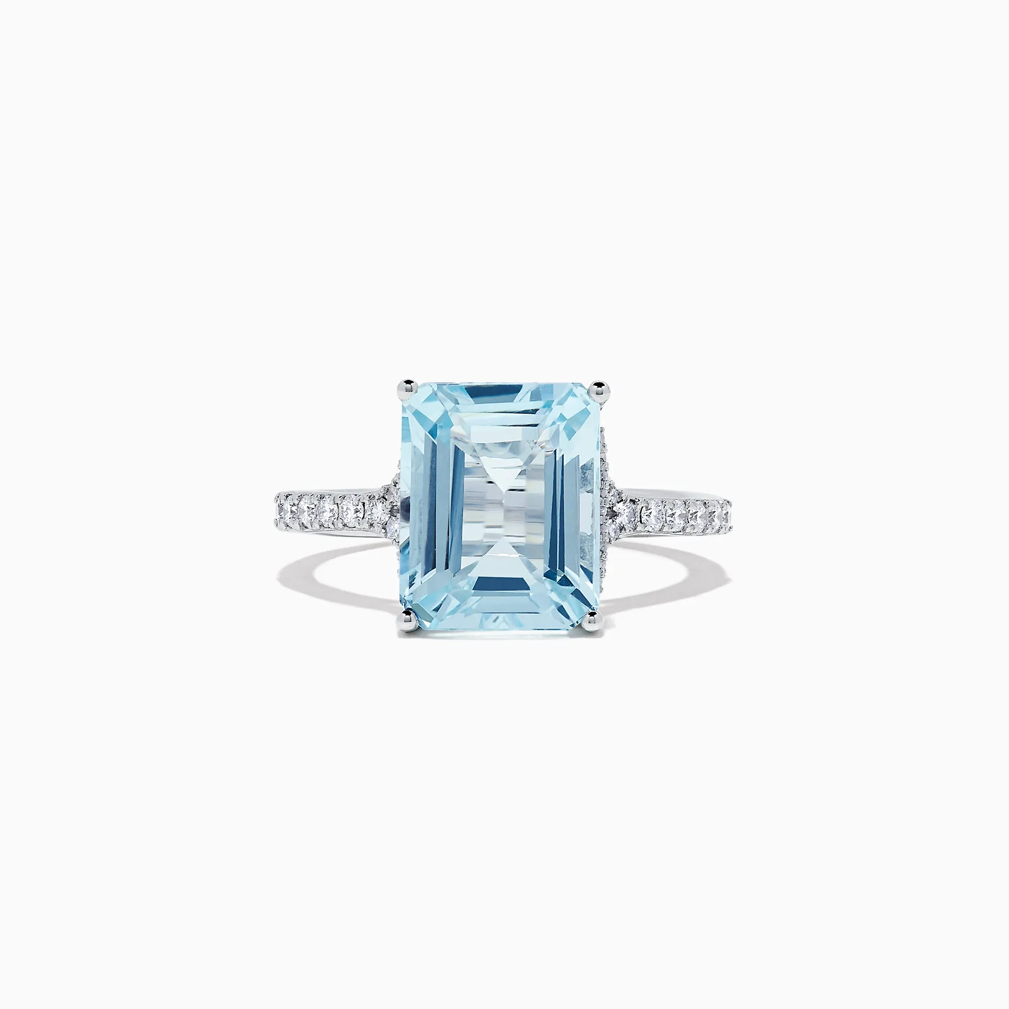 Aquarius 14K White Gold Aquamarine and Diamond Ring, 4.12 TCW sold by Effy