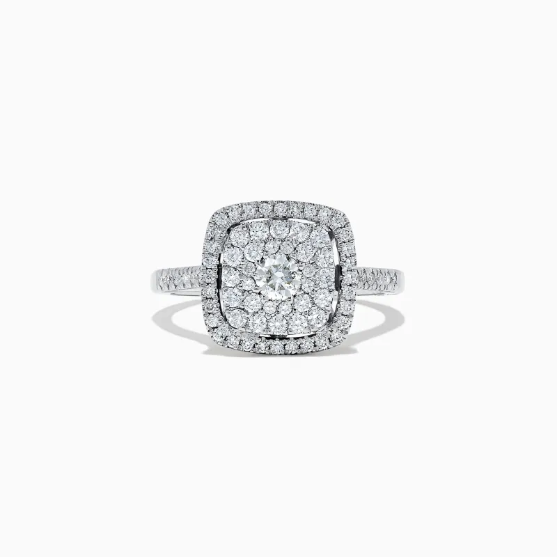 Pave Classica 14K White Gold Diamond Ring, 0.83 sold by Effy