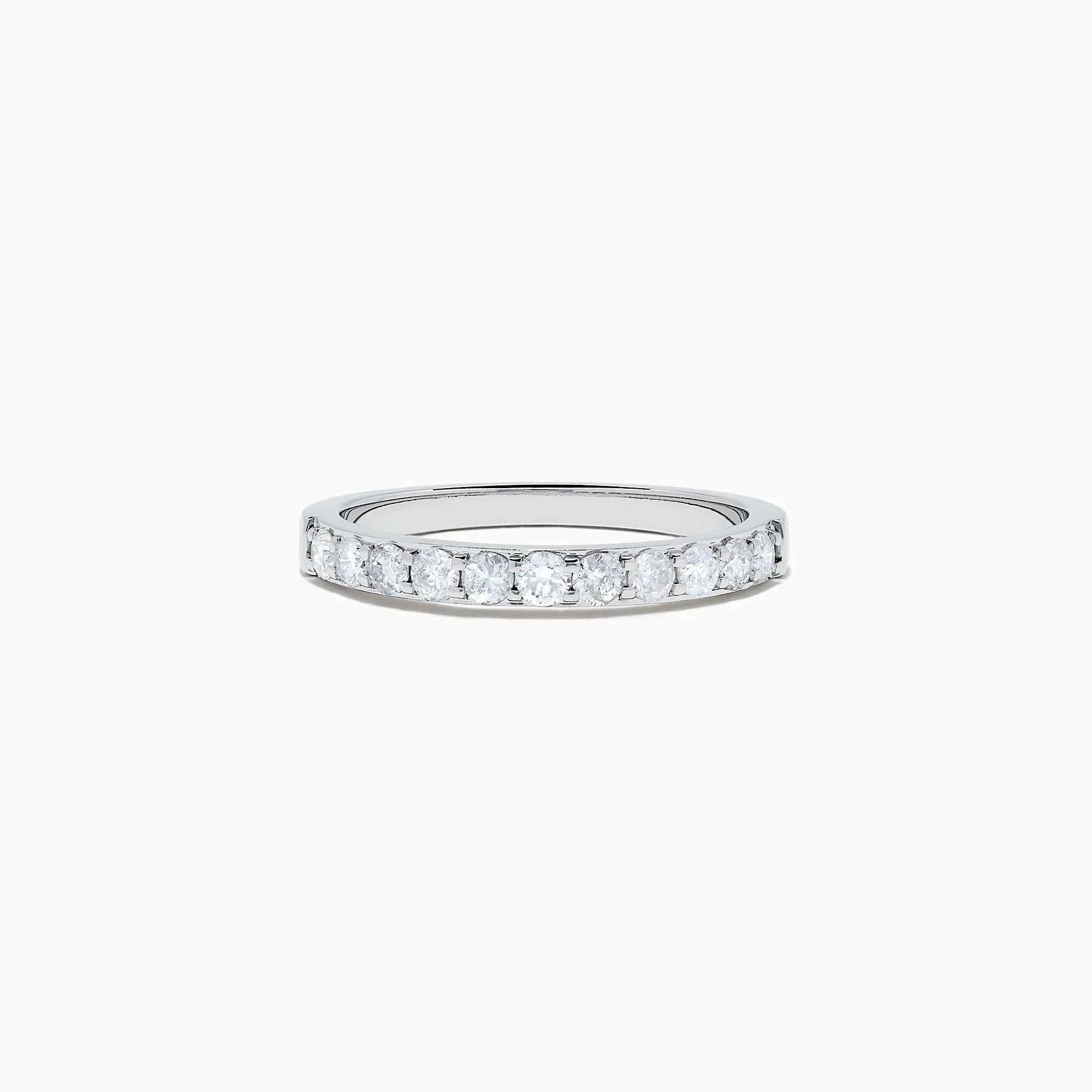Pave Classica 14K White Gold Prong Set Diamond Band, 0.49 TCW sold by Effy