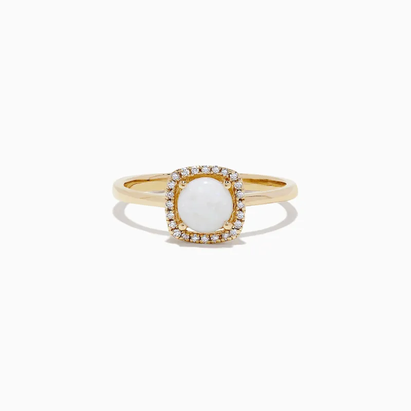 Aurora 14K Yellow Gold Opal and Diamond Ring, 0.62 TCW sold by Effy