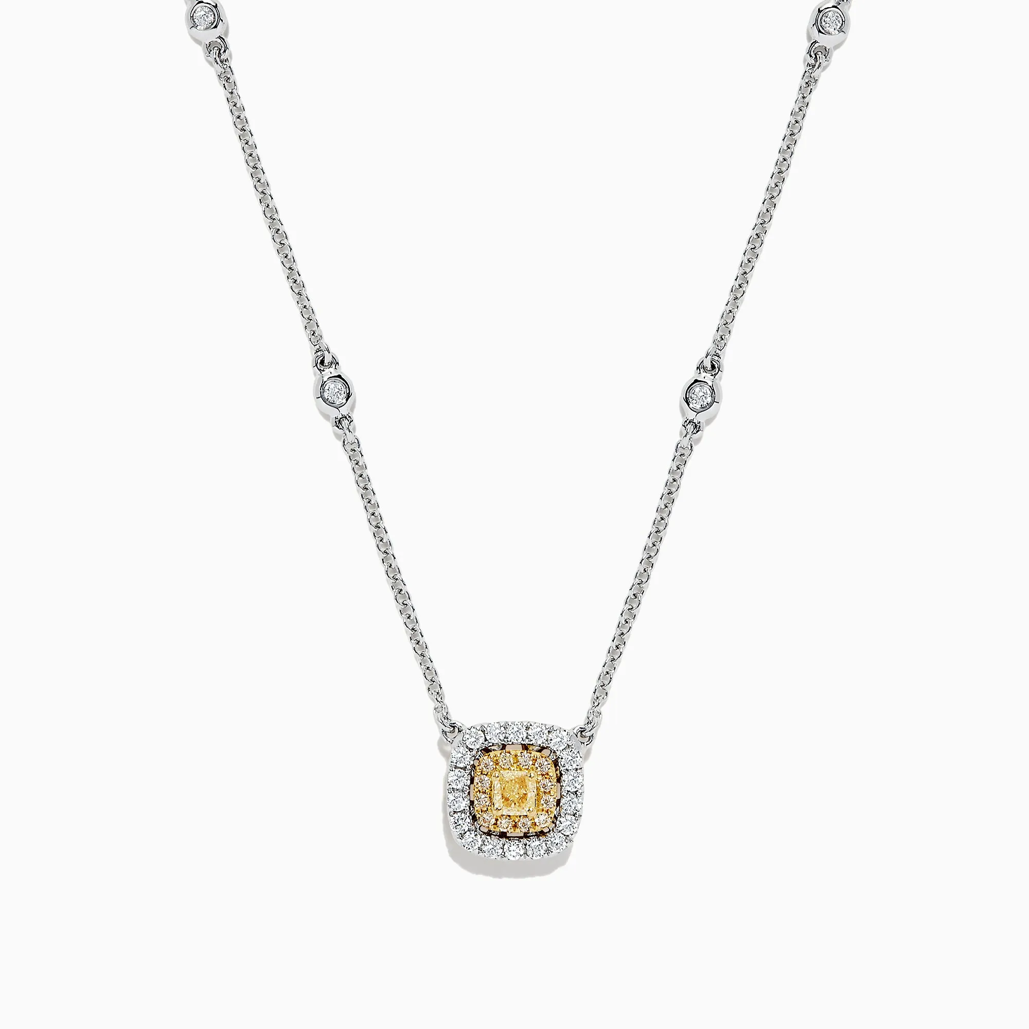 Canare 18K 2-Tone Gold Yellow & White Diamond Necklace, 0.68 TCW sold by Effy
