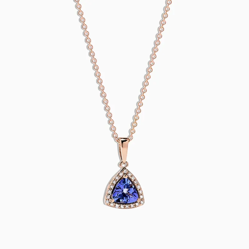 Nahla Siri 14K Rose Gold Tanzanite & Diamond Pendant, 0.72 TCW sold by Effy