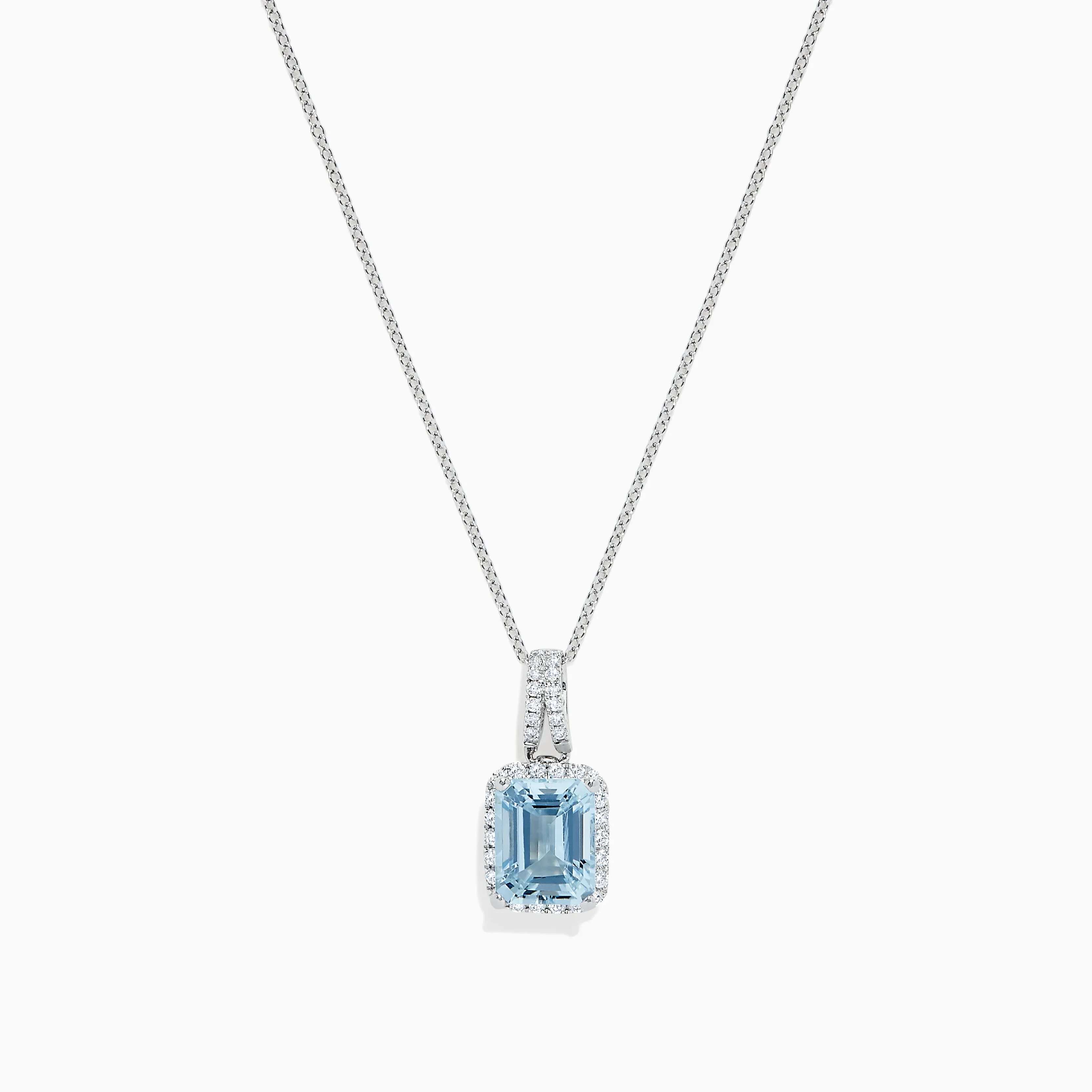Aquarius 14K White Gold Aquamarine and Diamond Pendant, 2.62 TCW sold by Effy