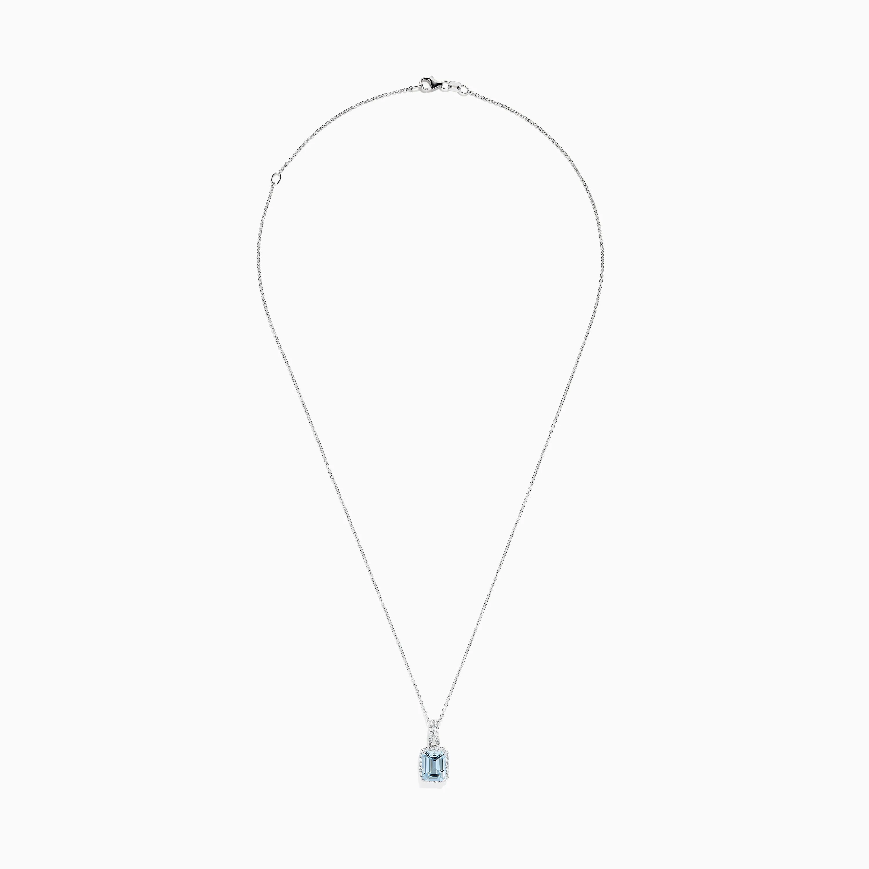 Aquarius 14K White Gold Aquamarine and Diamond Pendant, 2.62 TCW sold by Effy product image thumbnail 2