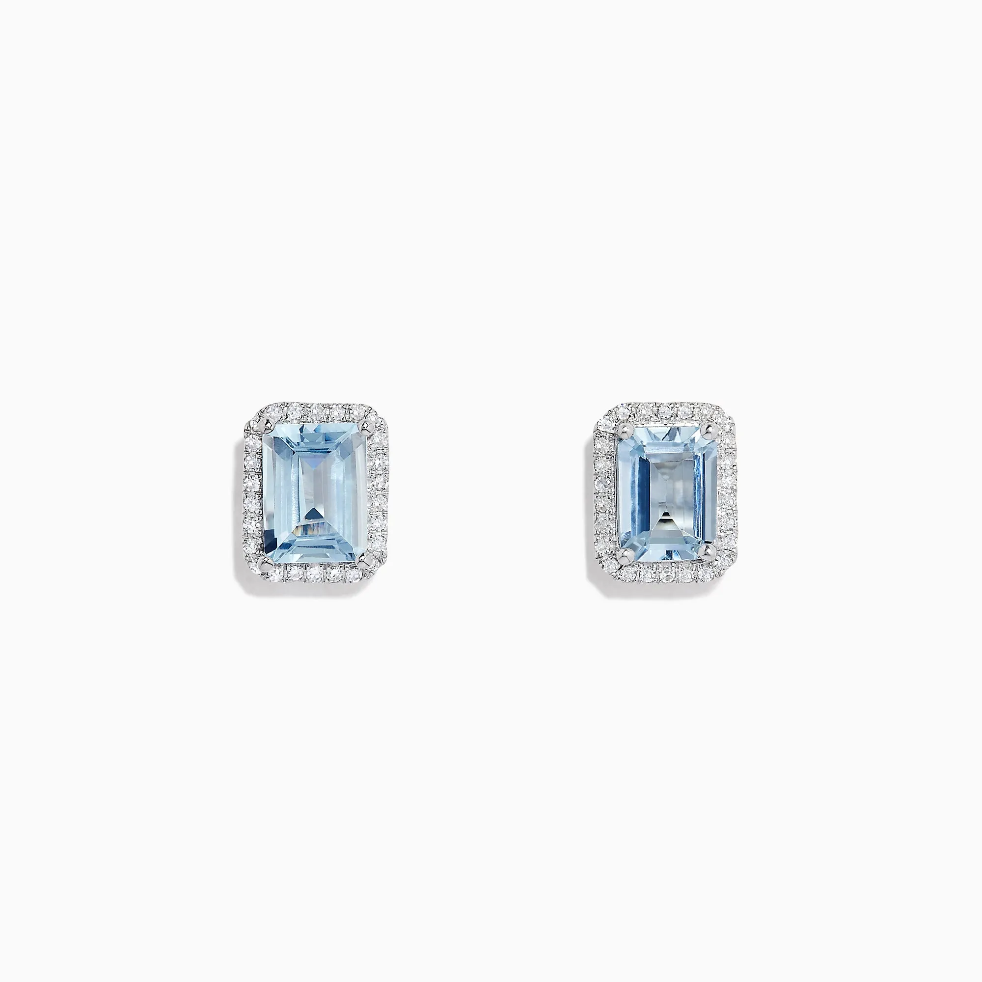 Aquarius 14K White Gold Aquamarine and Diamond Earrings, 2.80 TCW sold by Effy