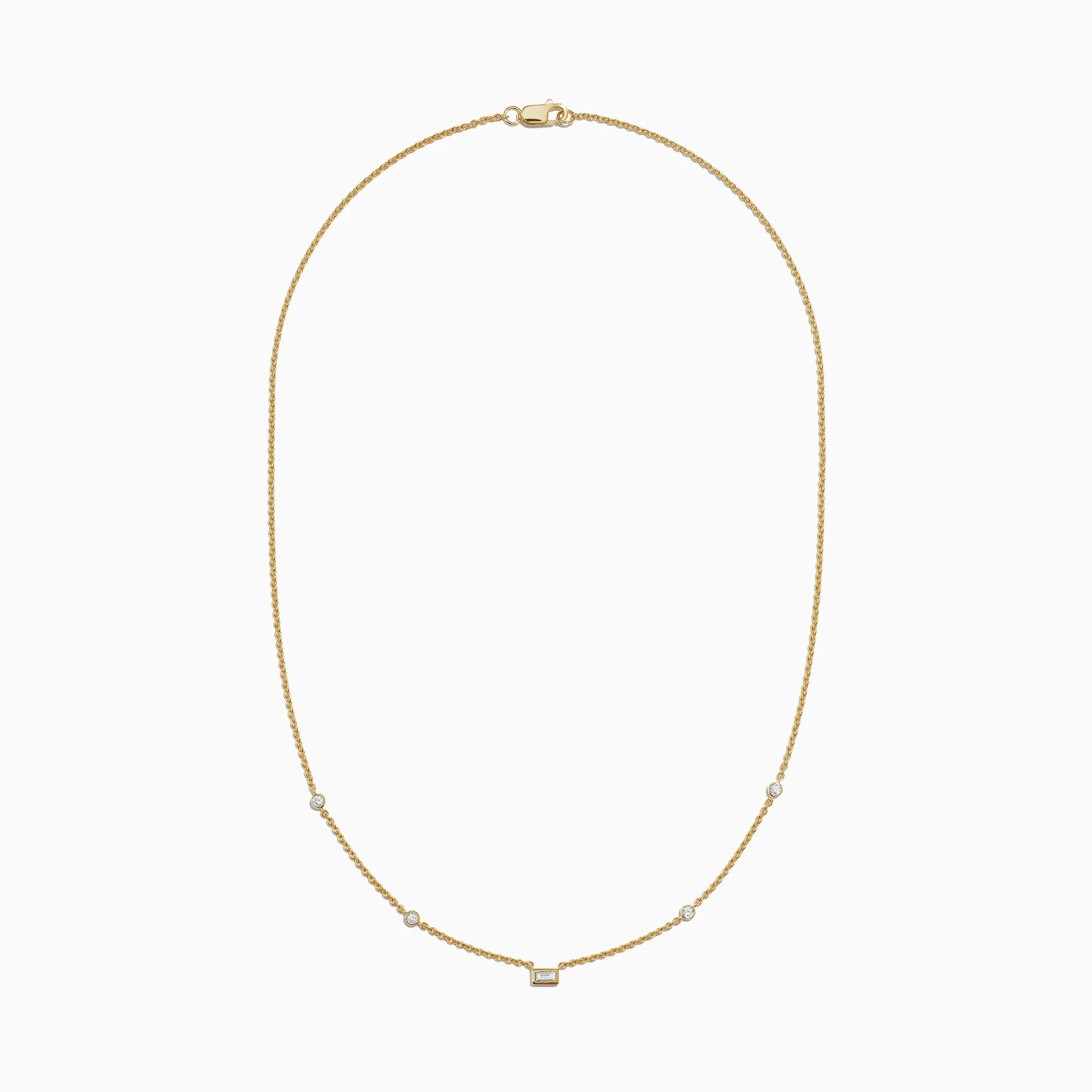 D'Oro 14K Yellow Gold Diamond Station Necklace, 0.23 TCW sold by Effy