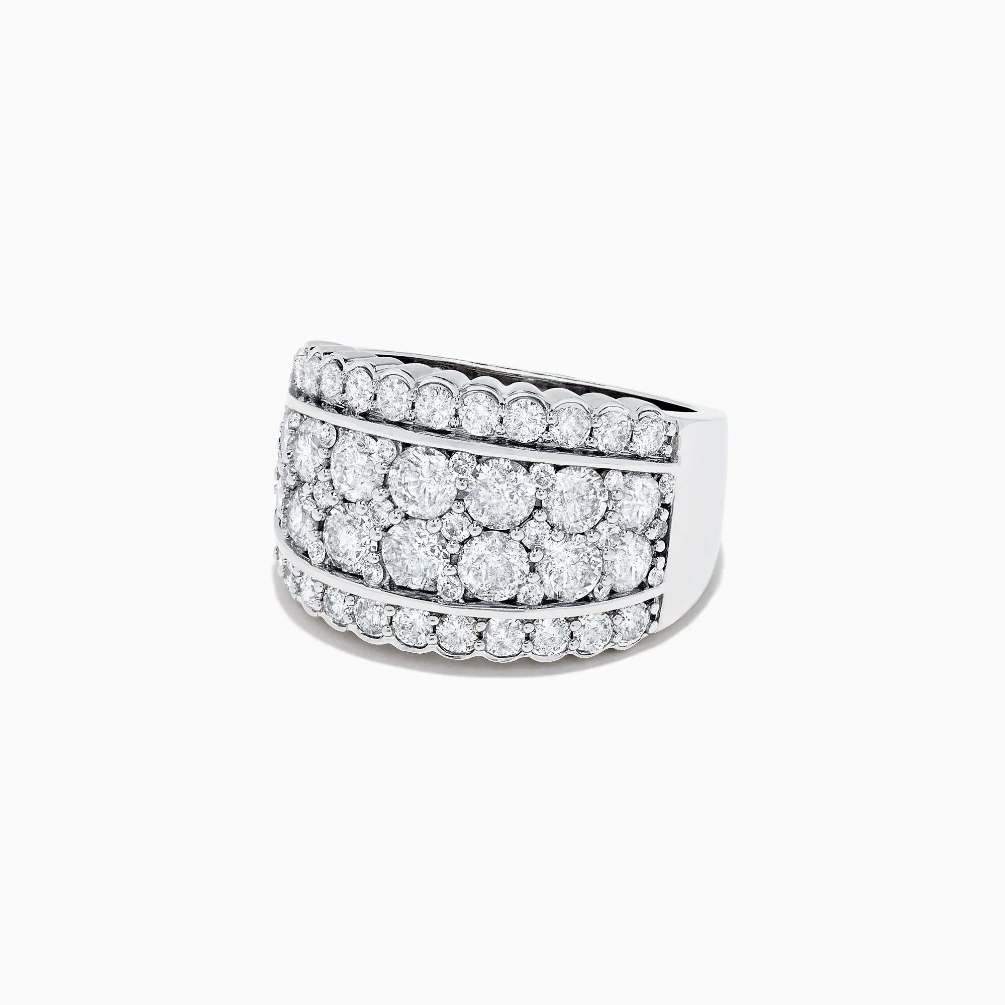 Pave Classica 14K White Gold Diamond Wide Band Ring, 1.54 TCW sold by Effy product image thumbnail 2