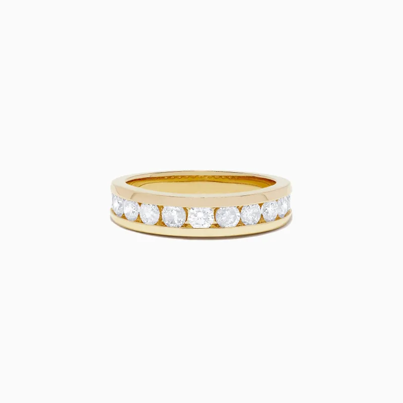 D'Oro 14K Yellow Gold Channel Set Diamond Band, 0.98 TCW sold by Effy