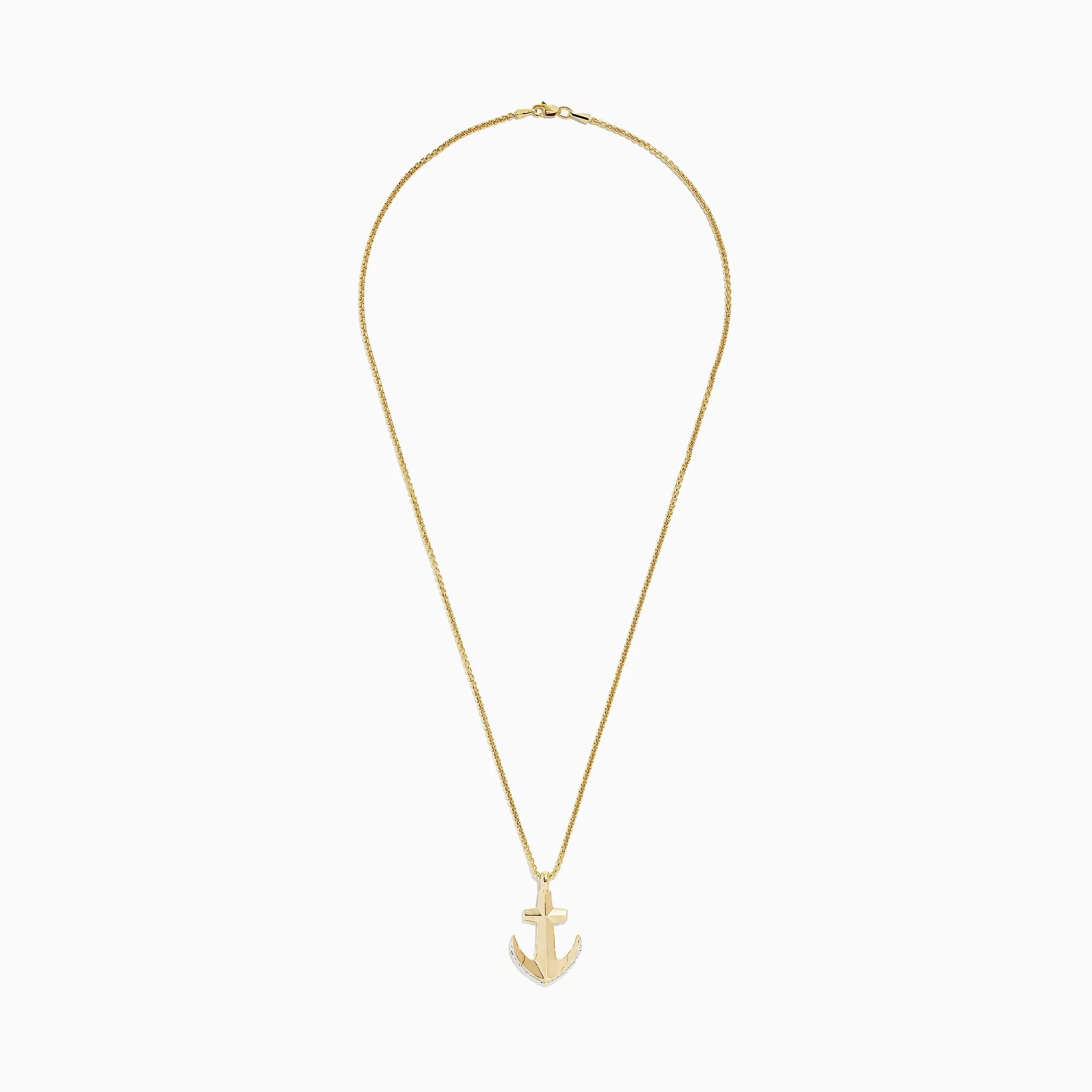 Men's 14K Yellow Gold Diamond Anchor Pendant, 0.11 TCW sold by Effy product image thumbnail 2