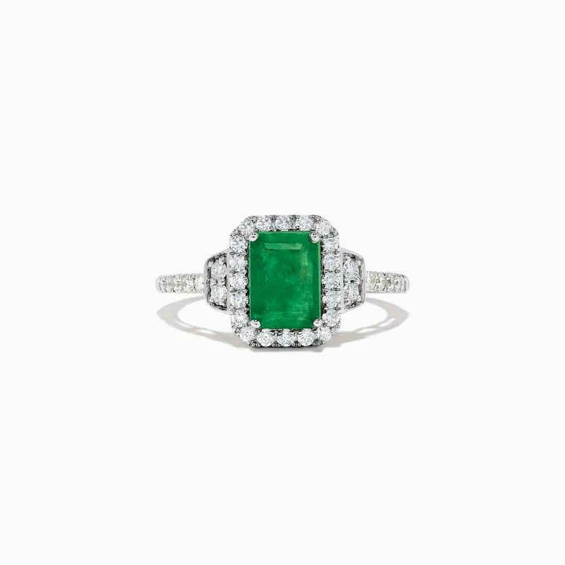 Brasilica 14K Two Tone Gold Emerald and Diamond Ring, 1.90 TCW sold by Effy