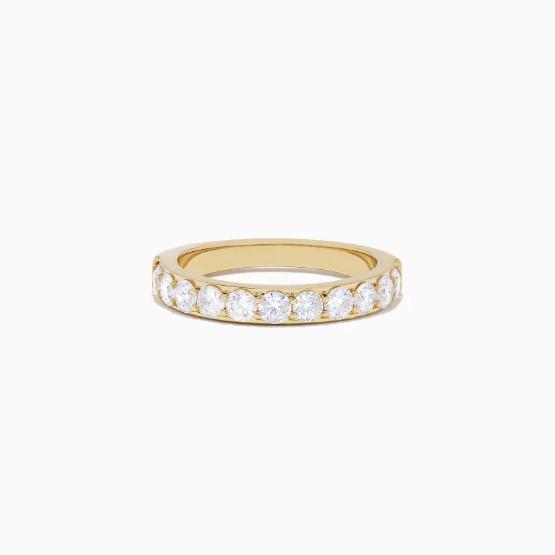 D'Oro 14K Yellow Gold Prong Set Diamond Band, 1.00 TCW sold by Effy