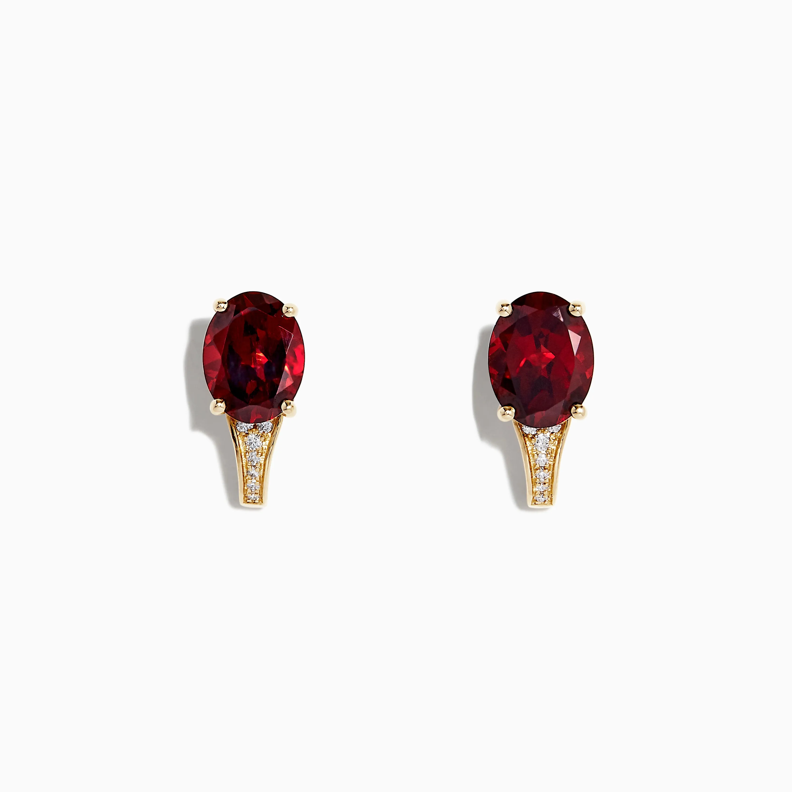 Bordeaux 14K Yellow Gold Garnet and Diamond Earrings, 4.77 TCW sold by Effy