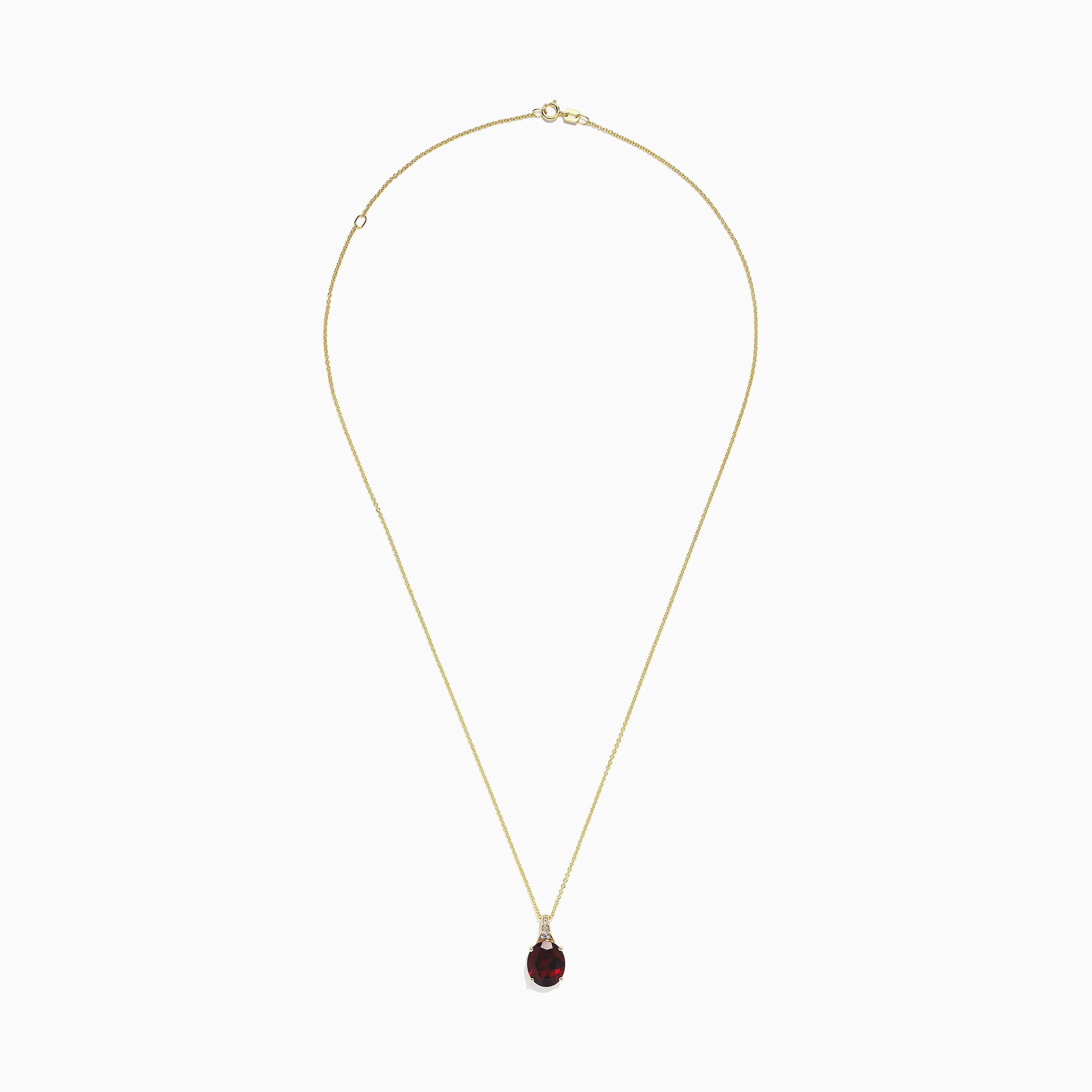 Bordeaux 14K Yellow Gold Garnet and Diamond Pendant, 4.68 TCW sold by Effy product image thumbnail 2