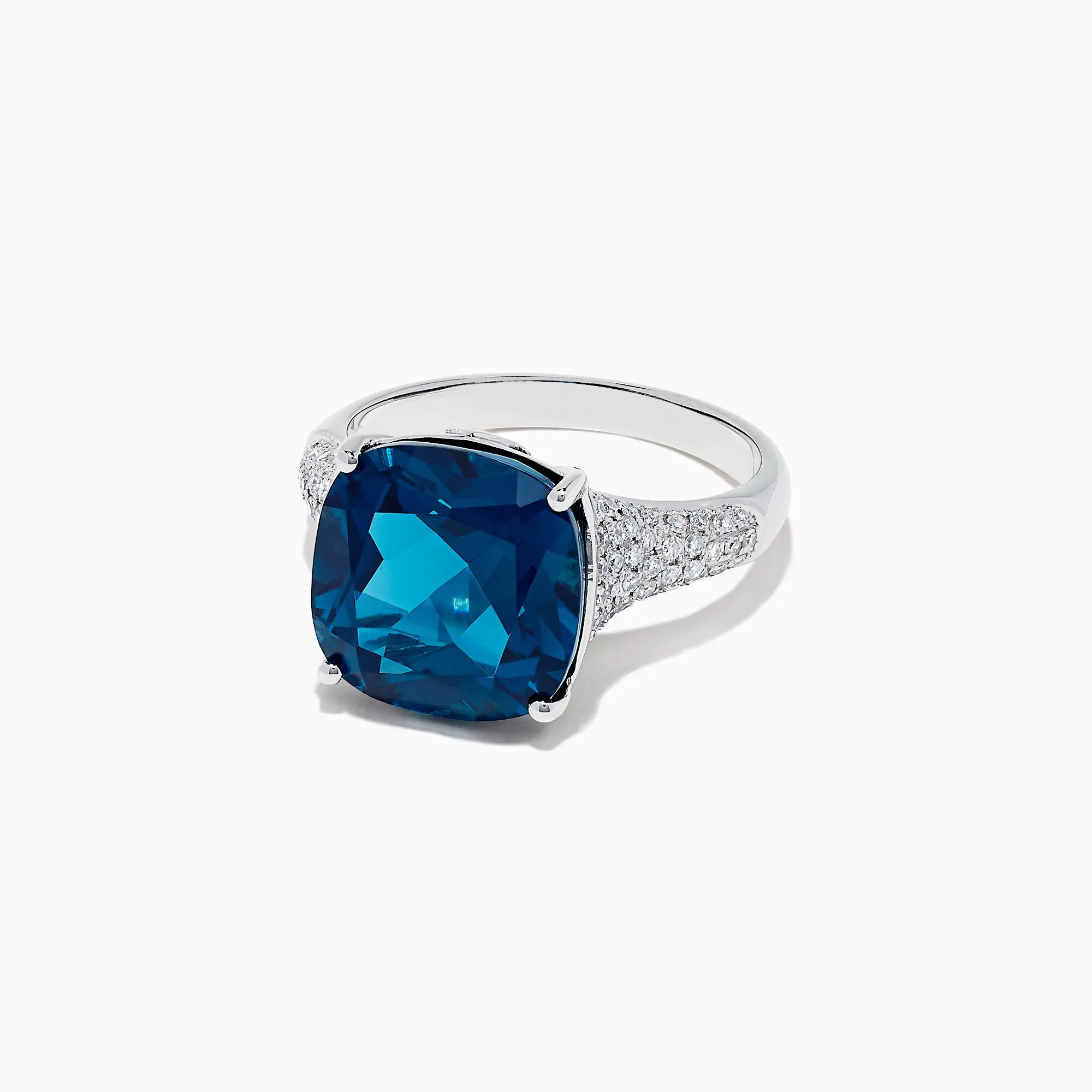 Ocean Bleu 14K Gold London Blue Topaz and Diamond Ring, 8.69 TCW sold by Effy product image thumbnail 2