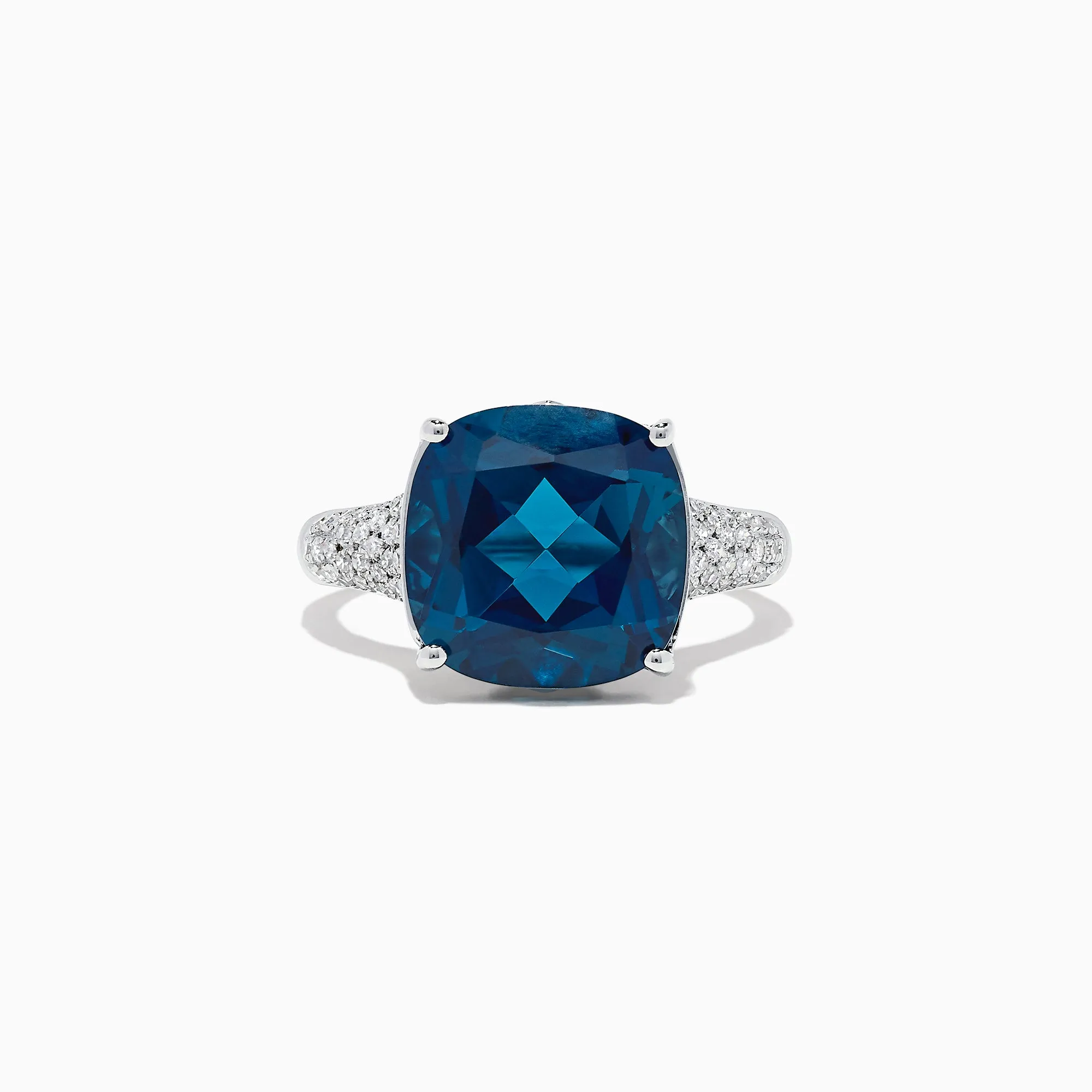 Ocean Bleu 14K Gold London Blue Topaz and Diamond Ring, 8.69 TCW sold by Effy