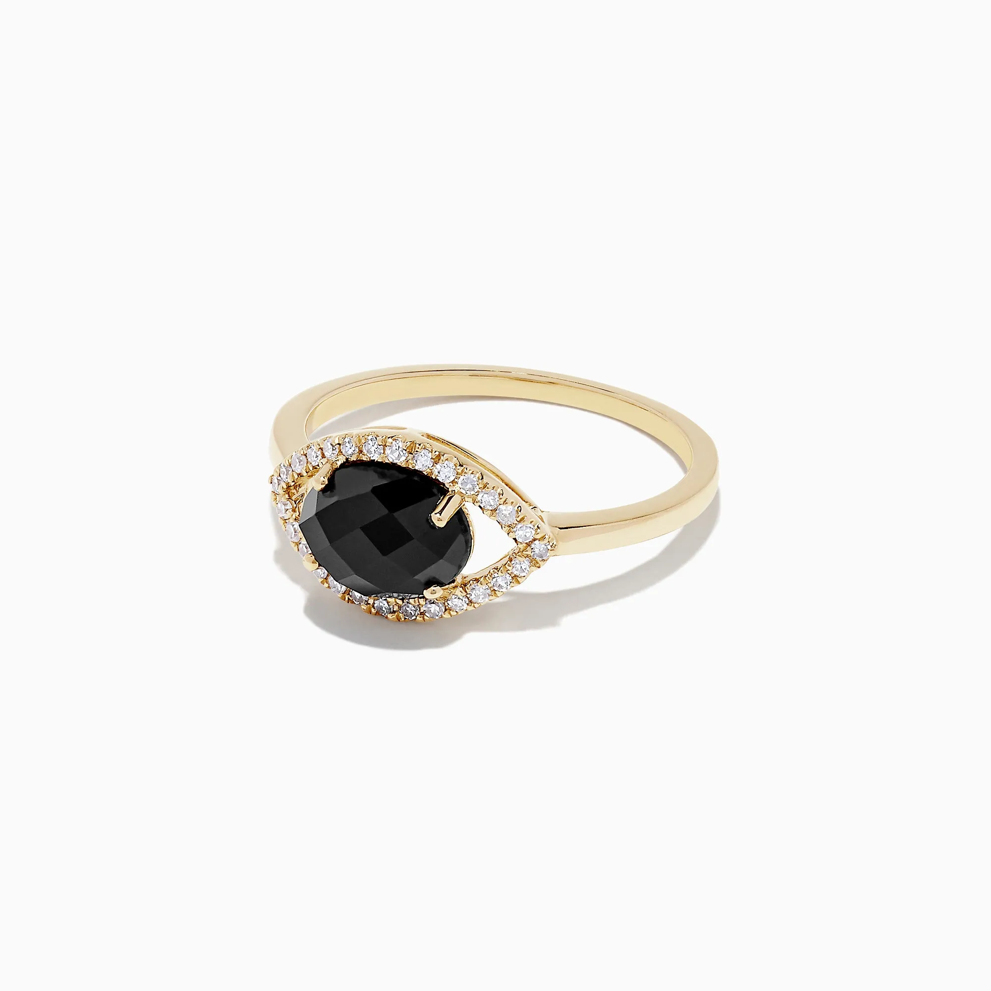 Novelty 14K Yellow Gold Onyx and Diamond Evil Eye Ring, 1.56 TCW sold by Effy product image thumbnail 2