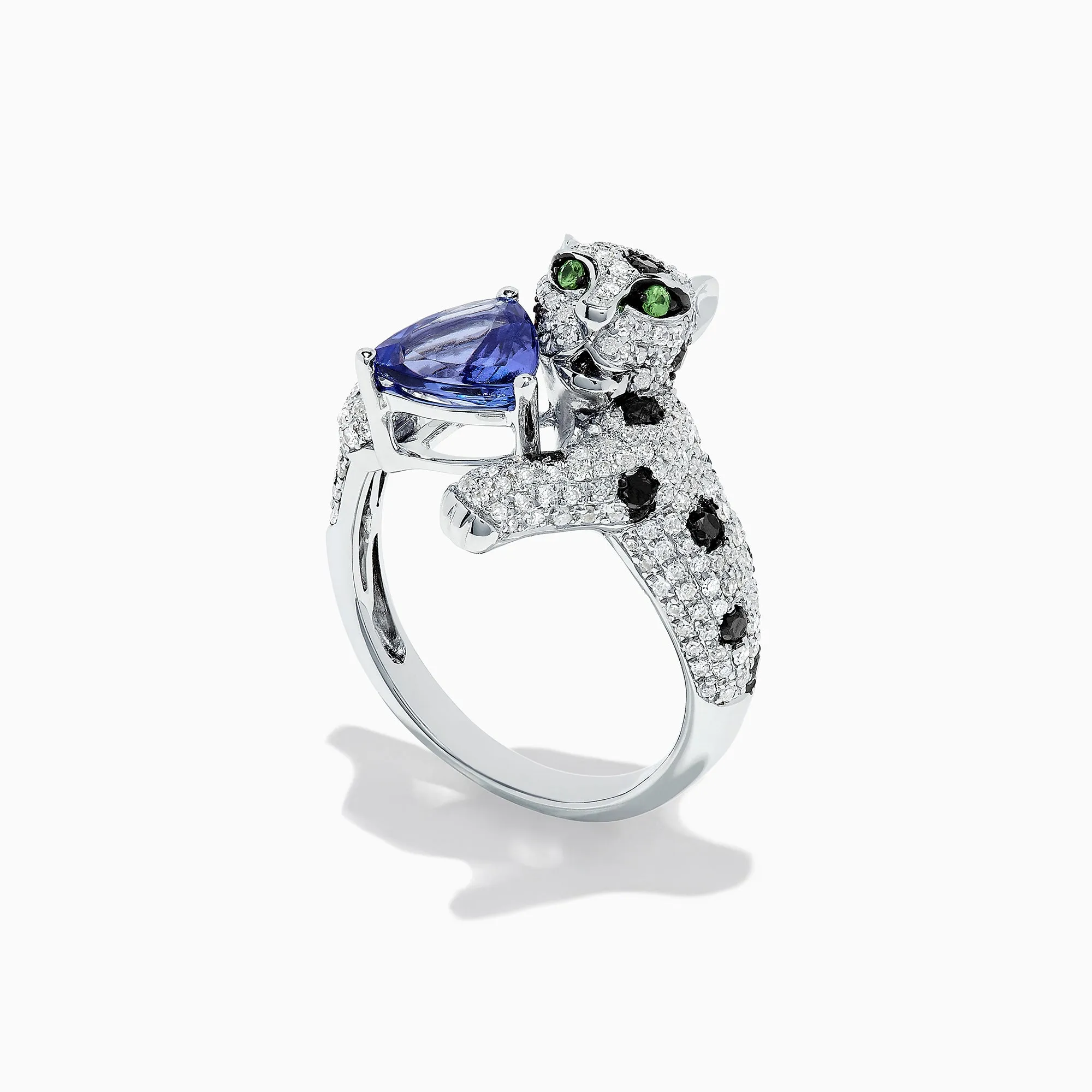 Signature 14K White Gold Tanzanite and Diamond Panther Ring, 2.07 TCW sold by Effy product image thumbnail 2