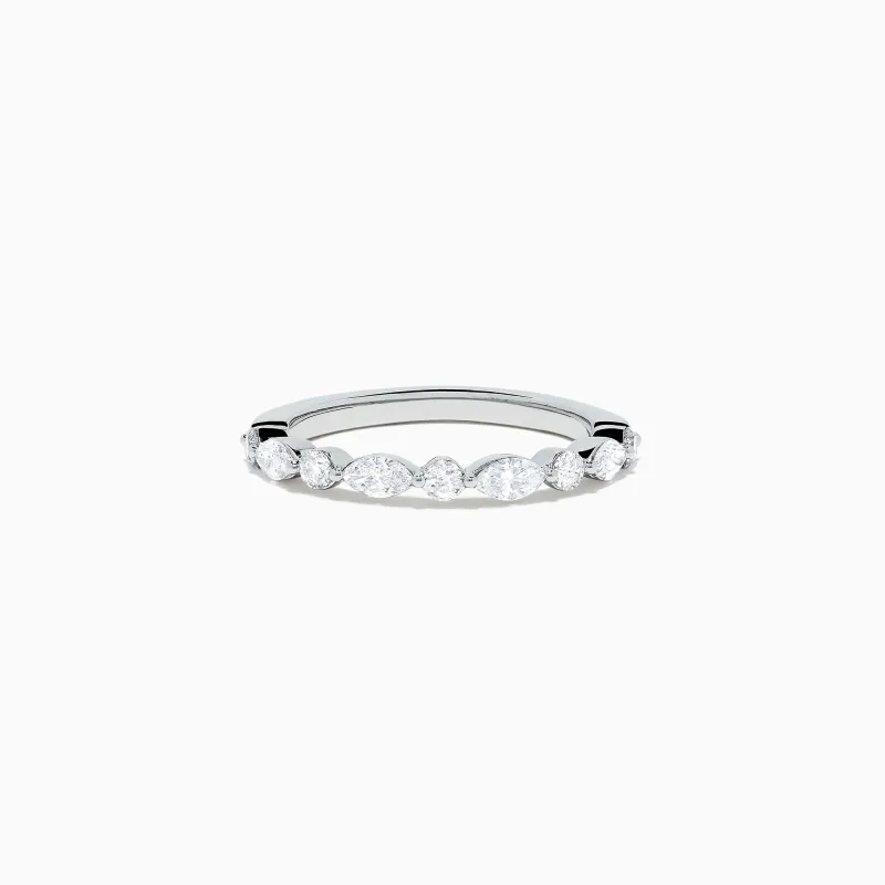 Pave Classica 14K White Gold Diamond Band, 0.59 TCW sold by Effy