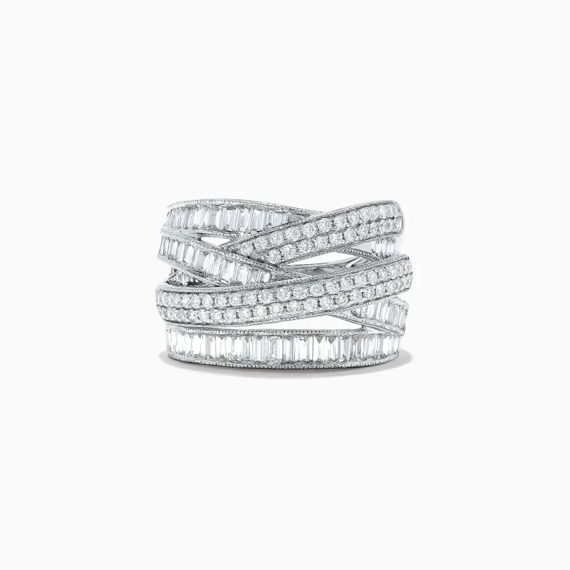 Classique 14K White Gold Diamond Crossover Ring, 1.47 TCW sold by Effy